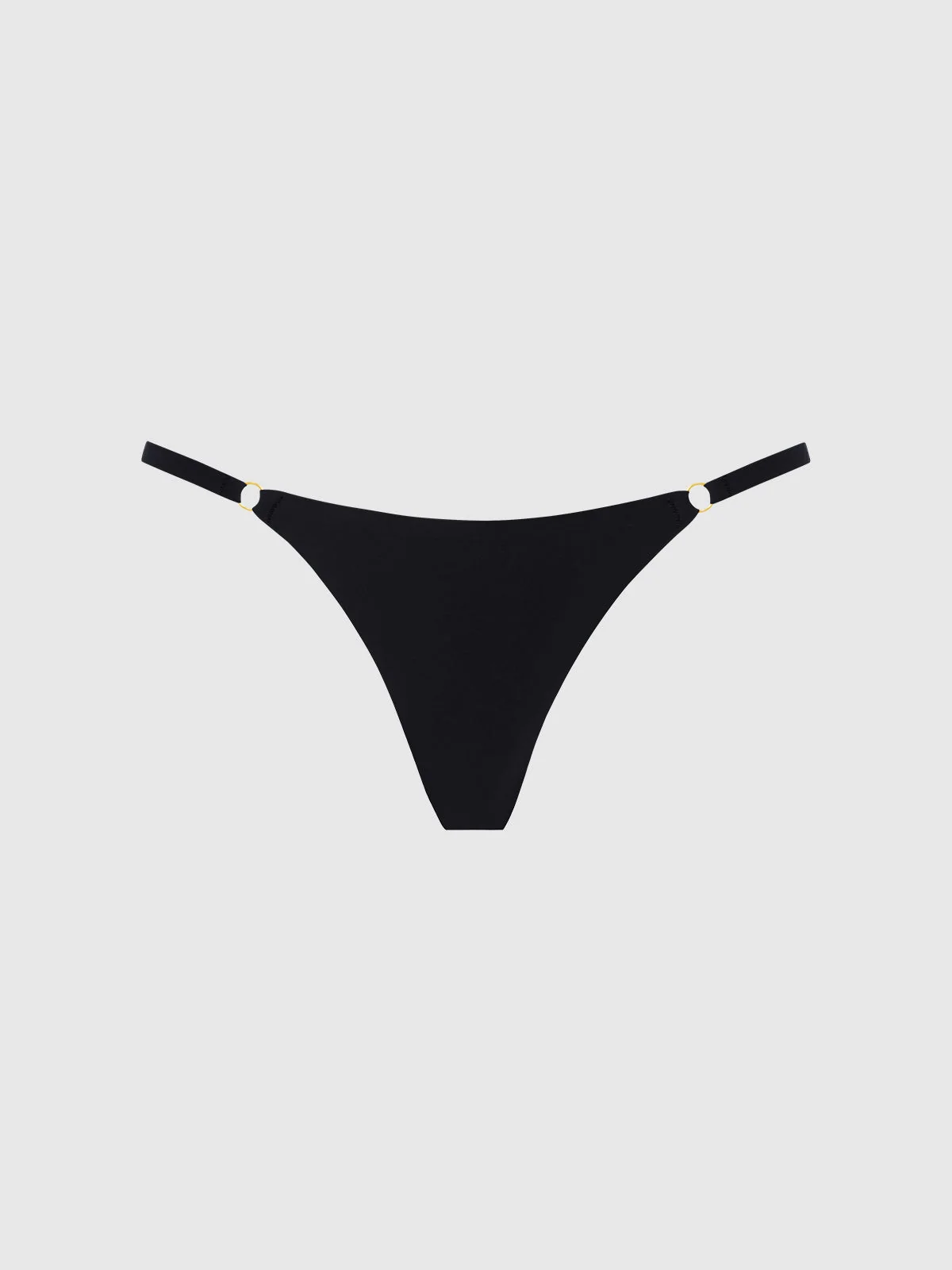 No Show Mid Rise Thong in Black for Minimal Panty Lines