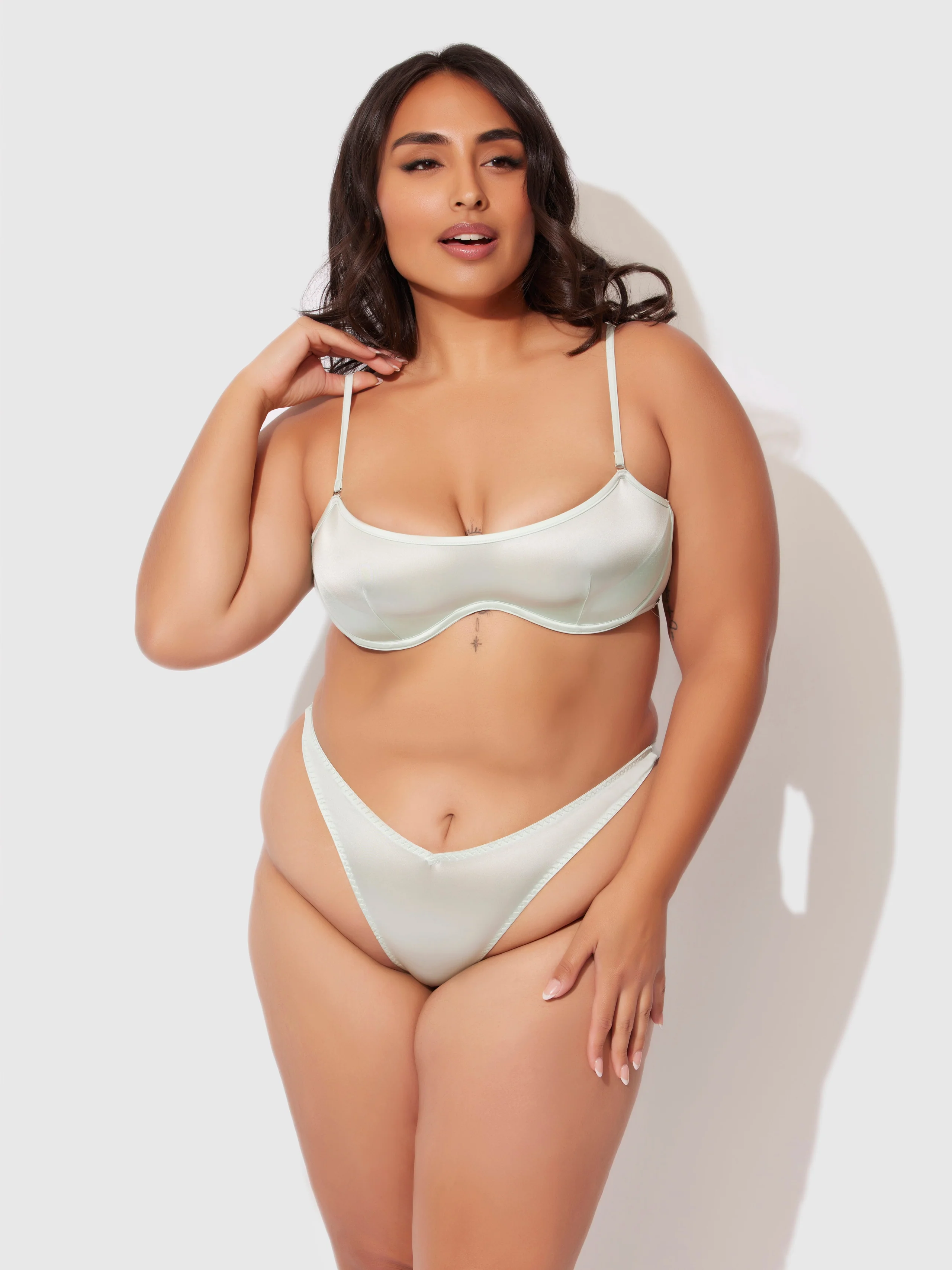 Neev Oil Slick Unlined Bandeau Bra in Aqua