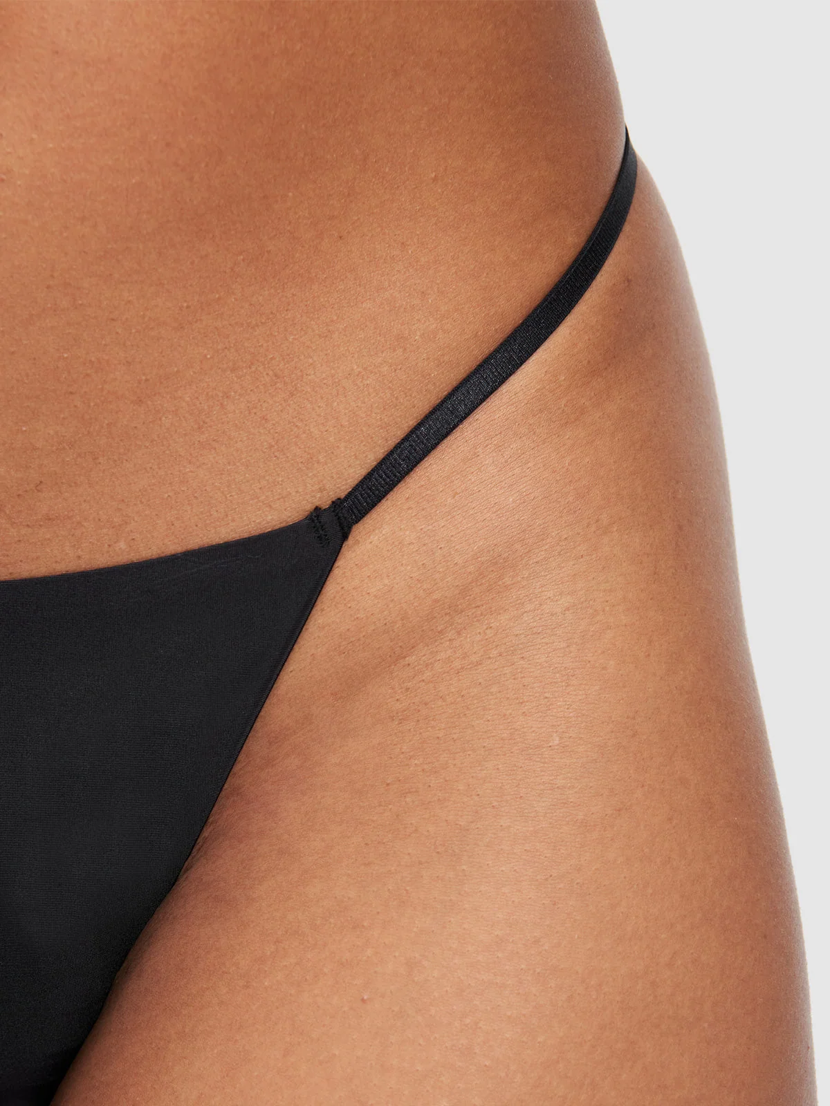 Lexi Liquid Satin G-String in Black