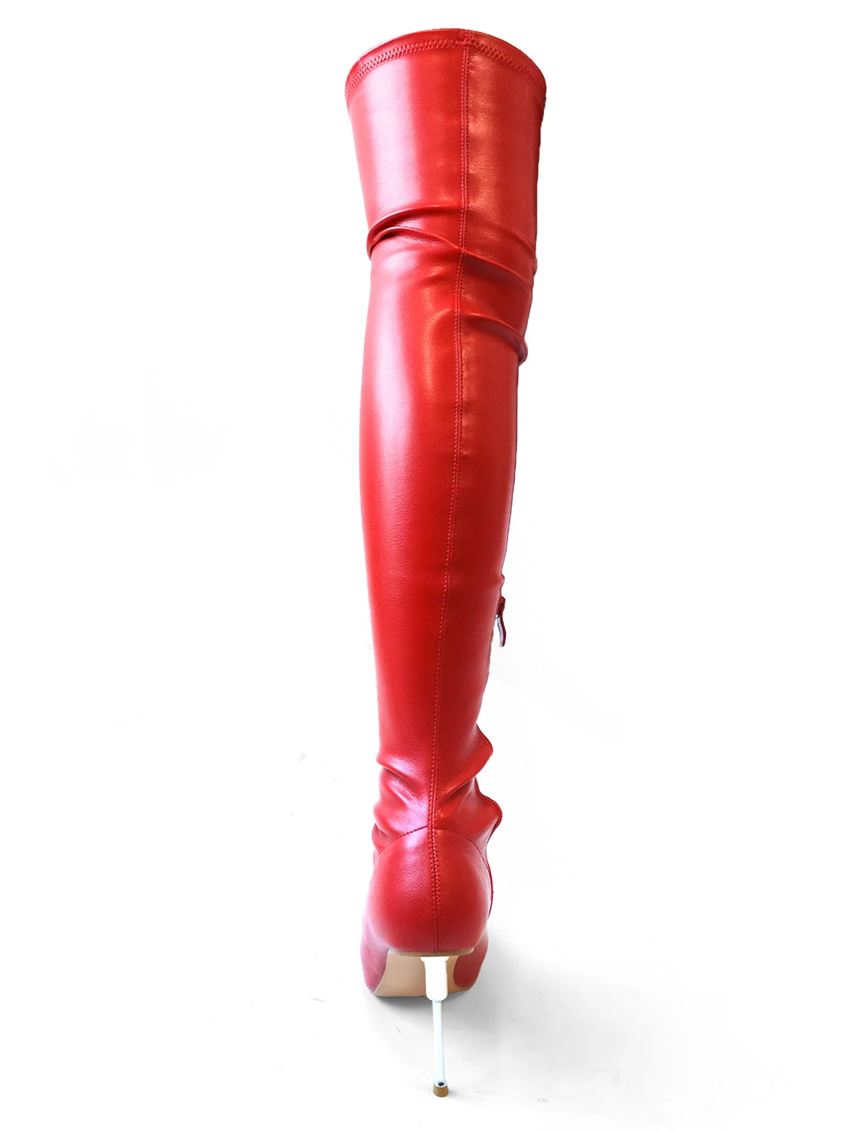Una Thigh High Boots in Red