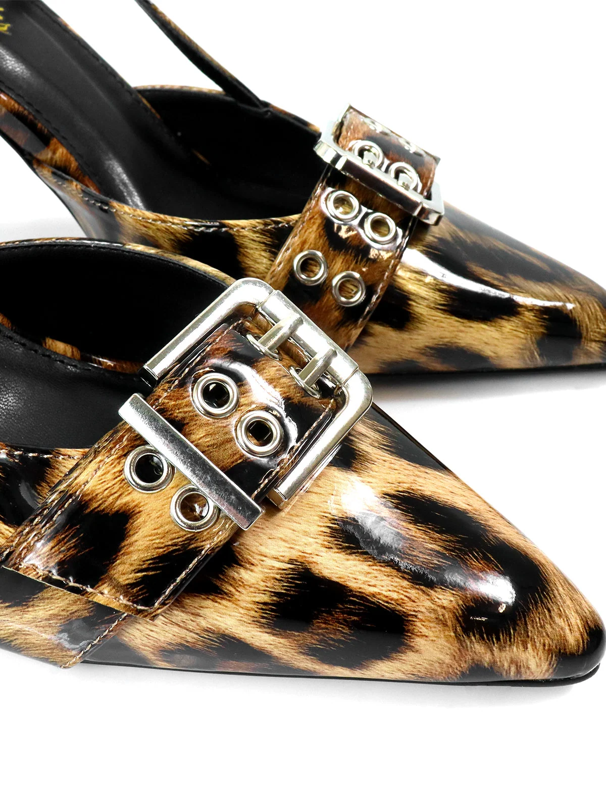 Liya Slingback Pointed-Toe Heel in Leopard