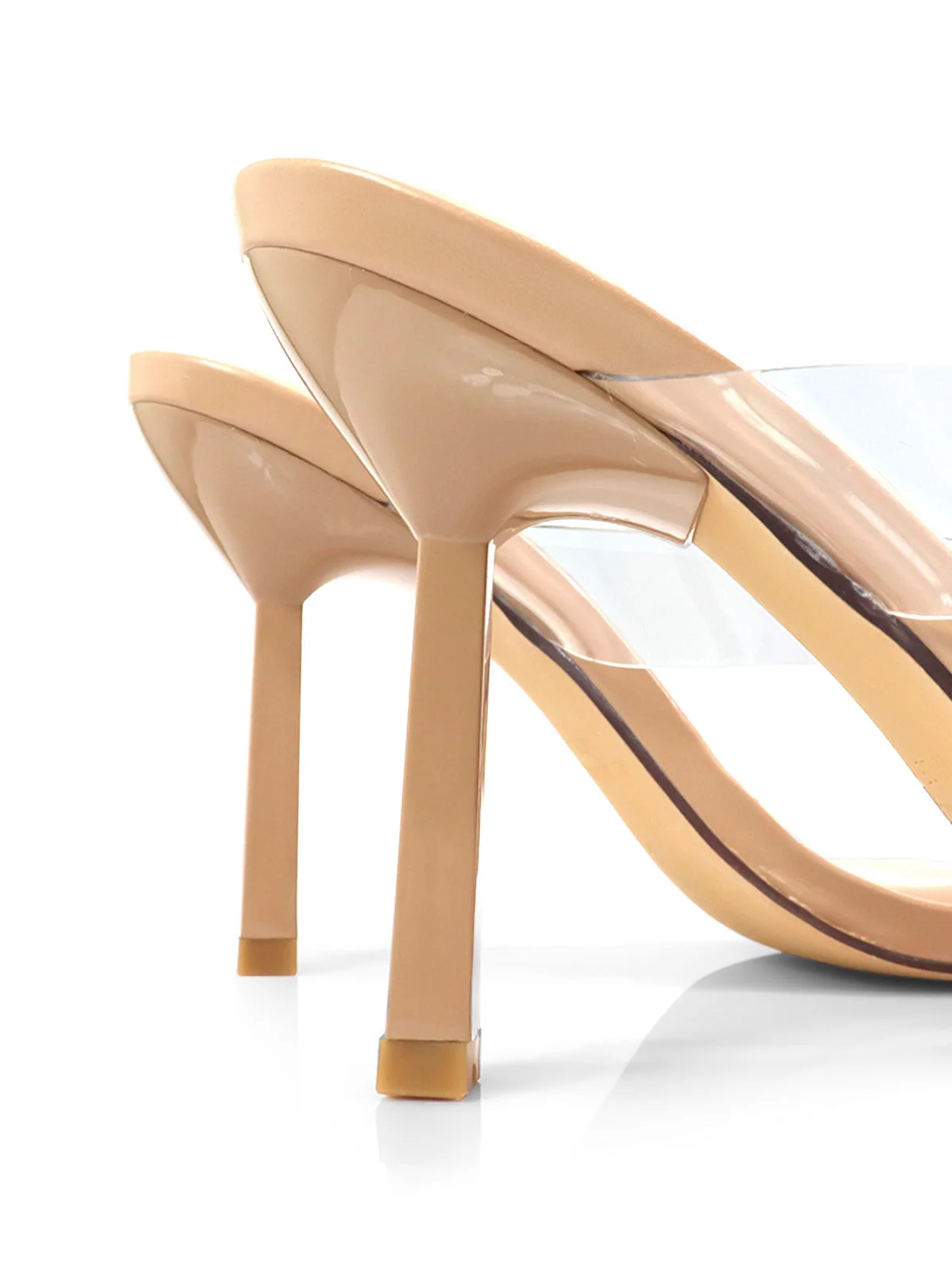 Annabelle Thong Sandal in Nude with Clear Straps