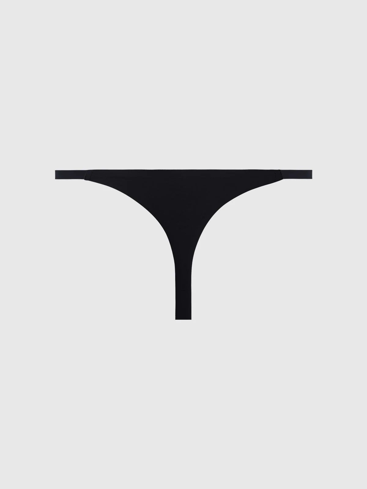 No Show Mid Rise Thong in Black for Minimal Panty Lines