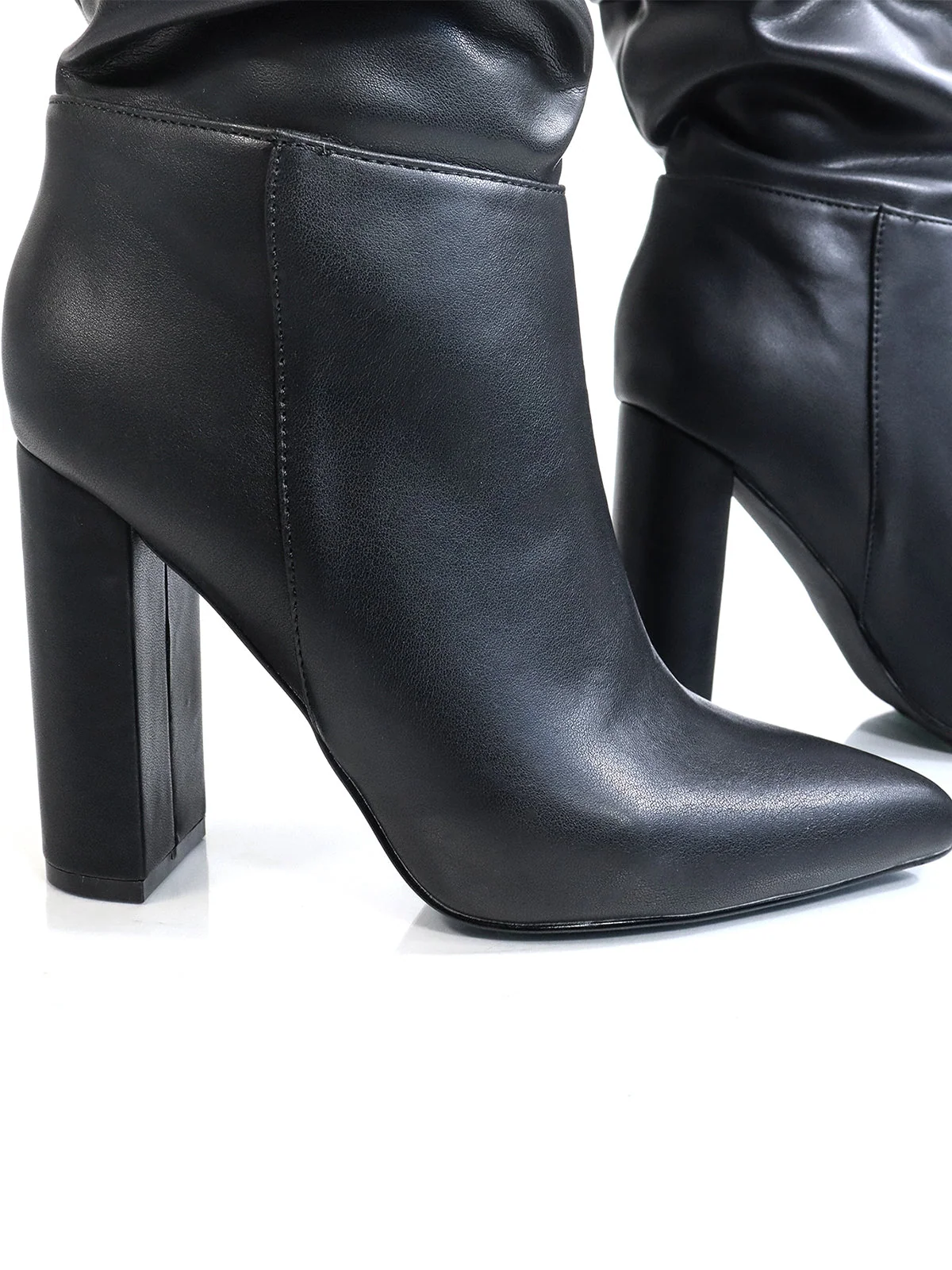 Leanne Slouchy Boots in Black with a Relaxed Soft Upper