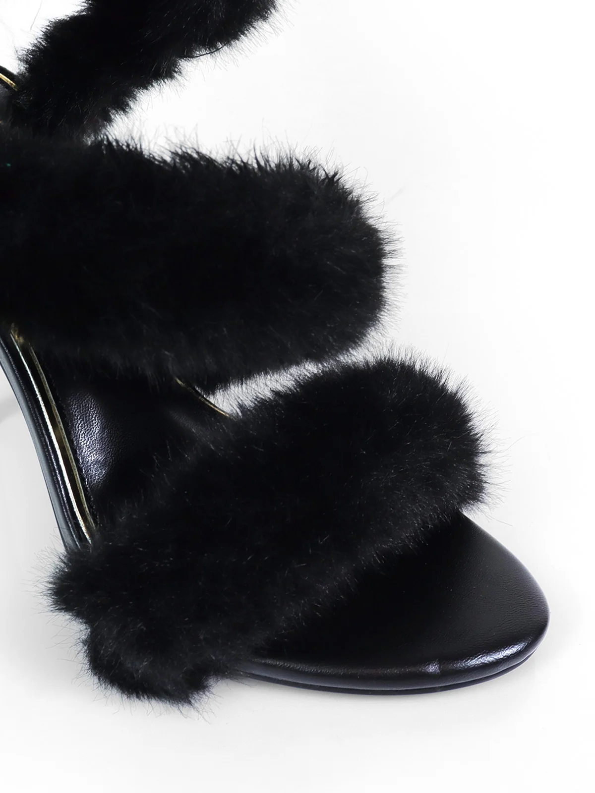 Allure Fluffy Stiletto Sandal 黑色