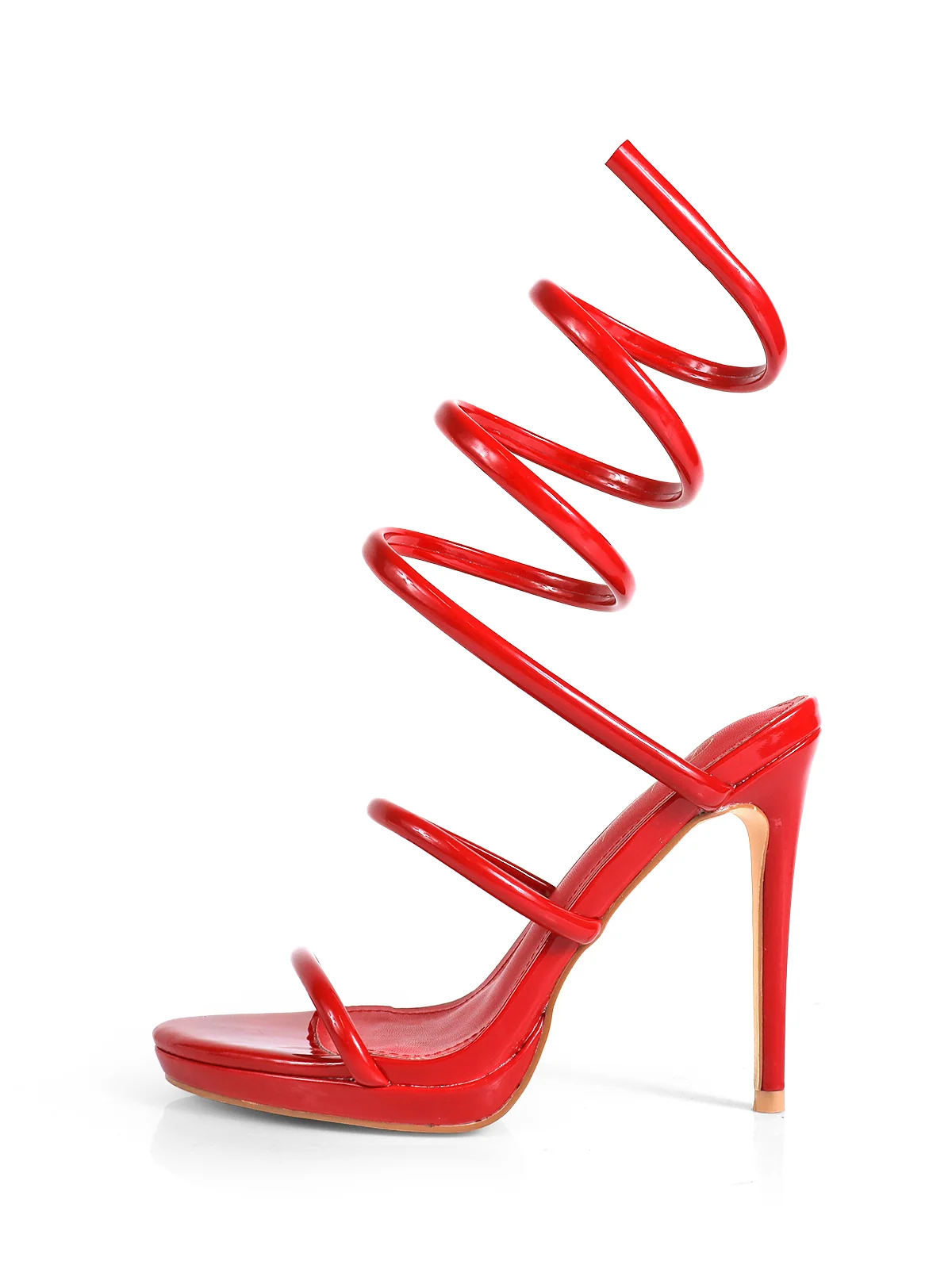 Sabine Round Toe Heel in Red from Frederick's of Hollywood