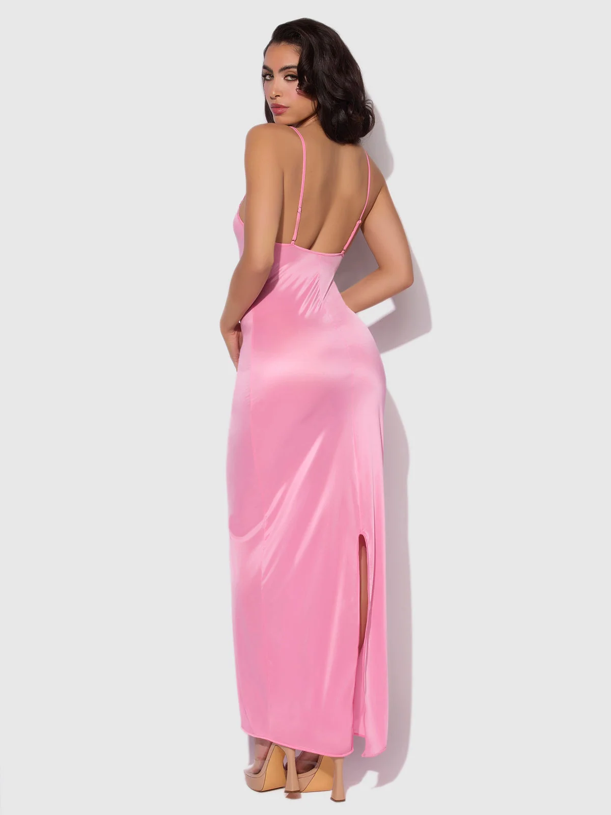 Neev Oil Slick Maxi Gown 柔滑泡泡糖粉