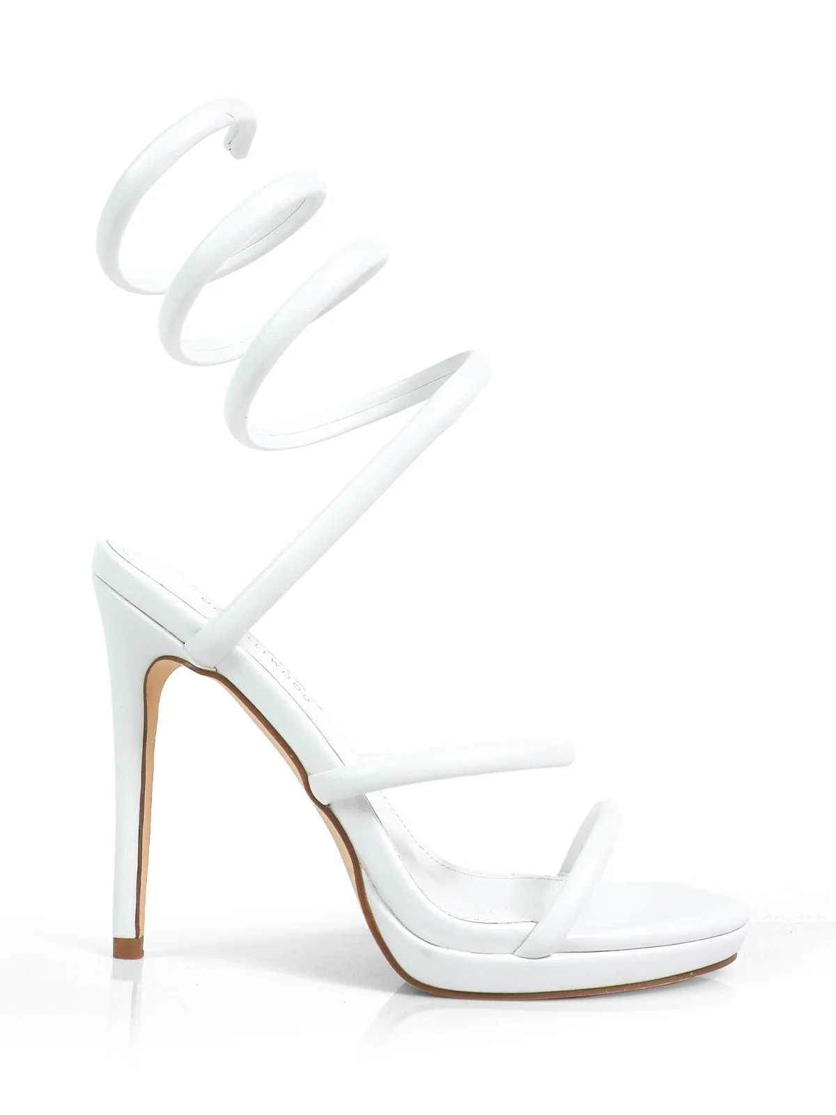 Sabine Round Toe Heel 白色：经典廓形，精致质感