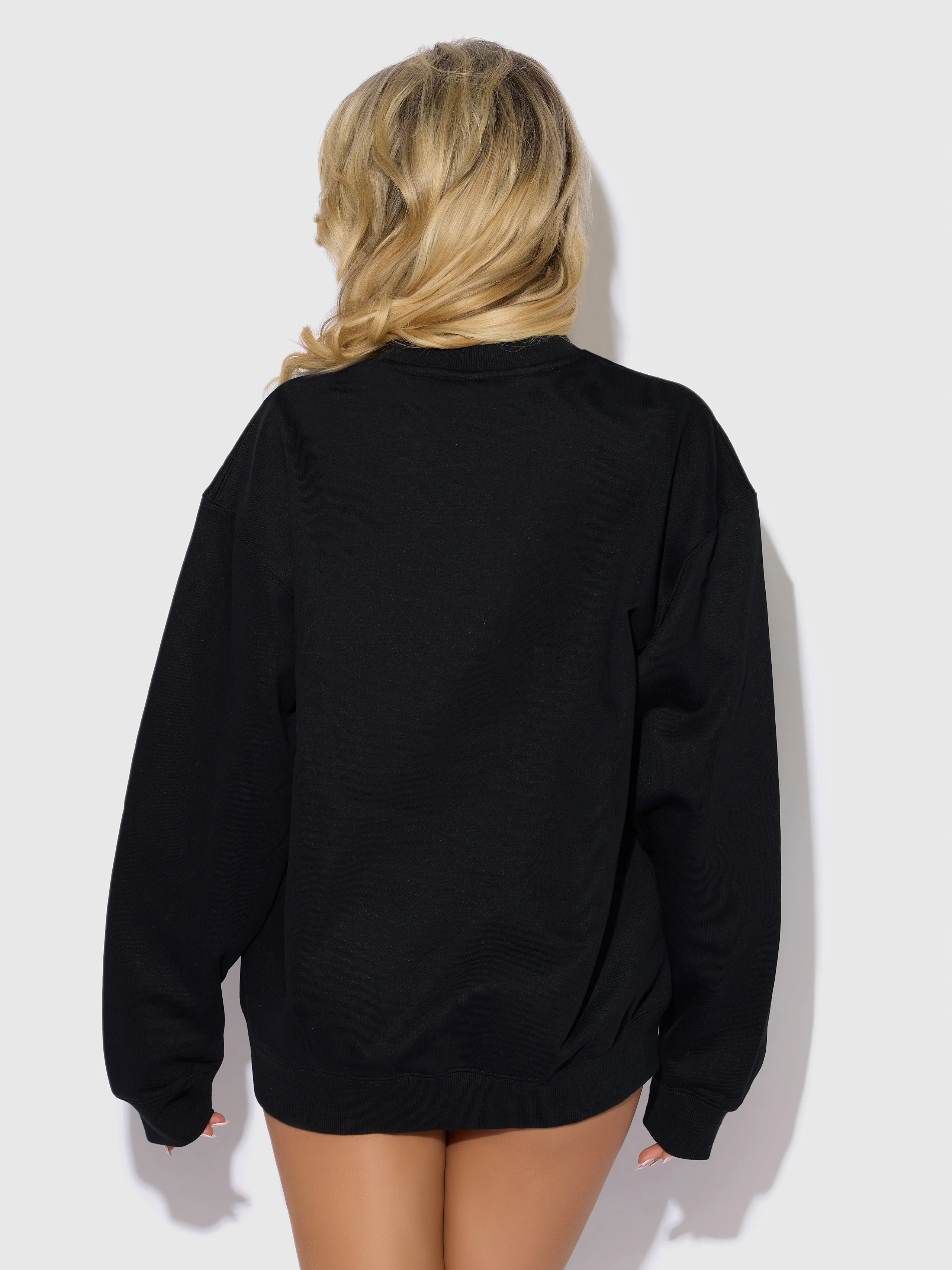 This Is My Lingerie Long Sleeve Crew Sweatshirt Black White