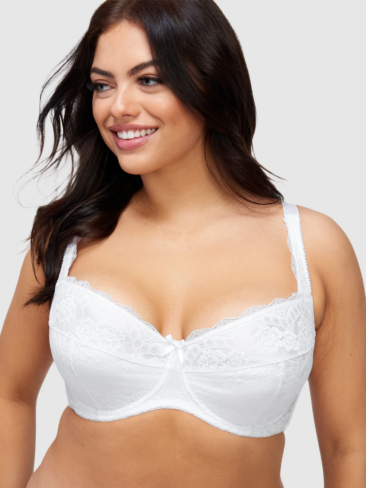 Voluptuous Full Figure Push Up Bra in White