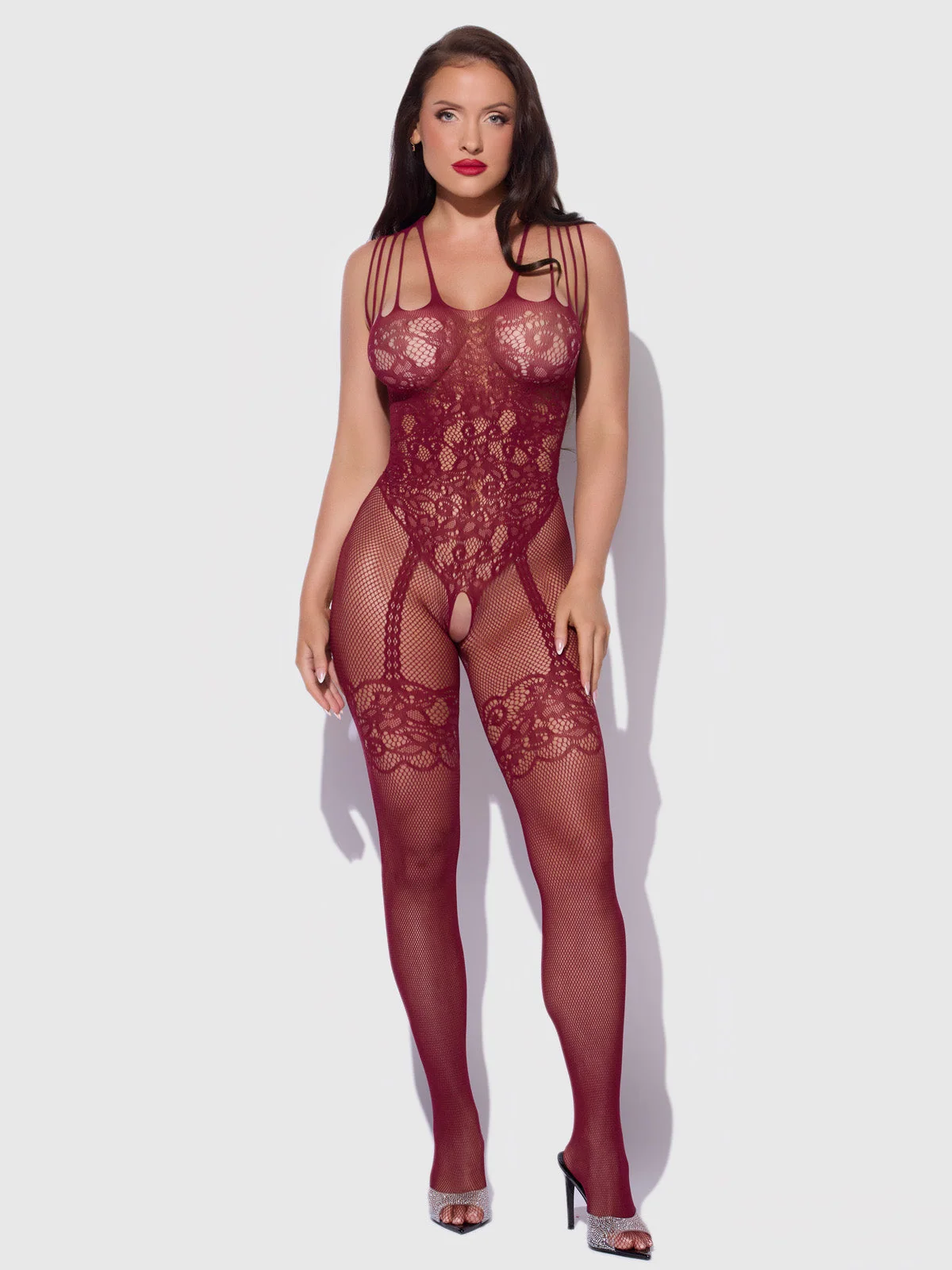 Crotchless Bodystocking With Illusion Garters