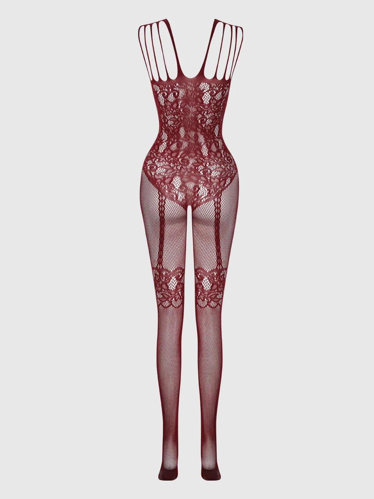 Crotchless Bodystocking With Illusion Garters