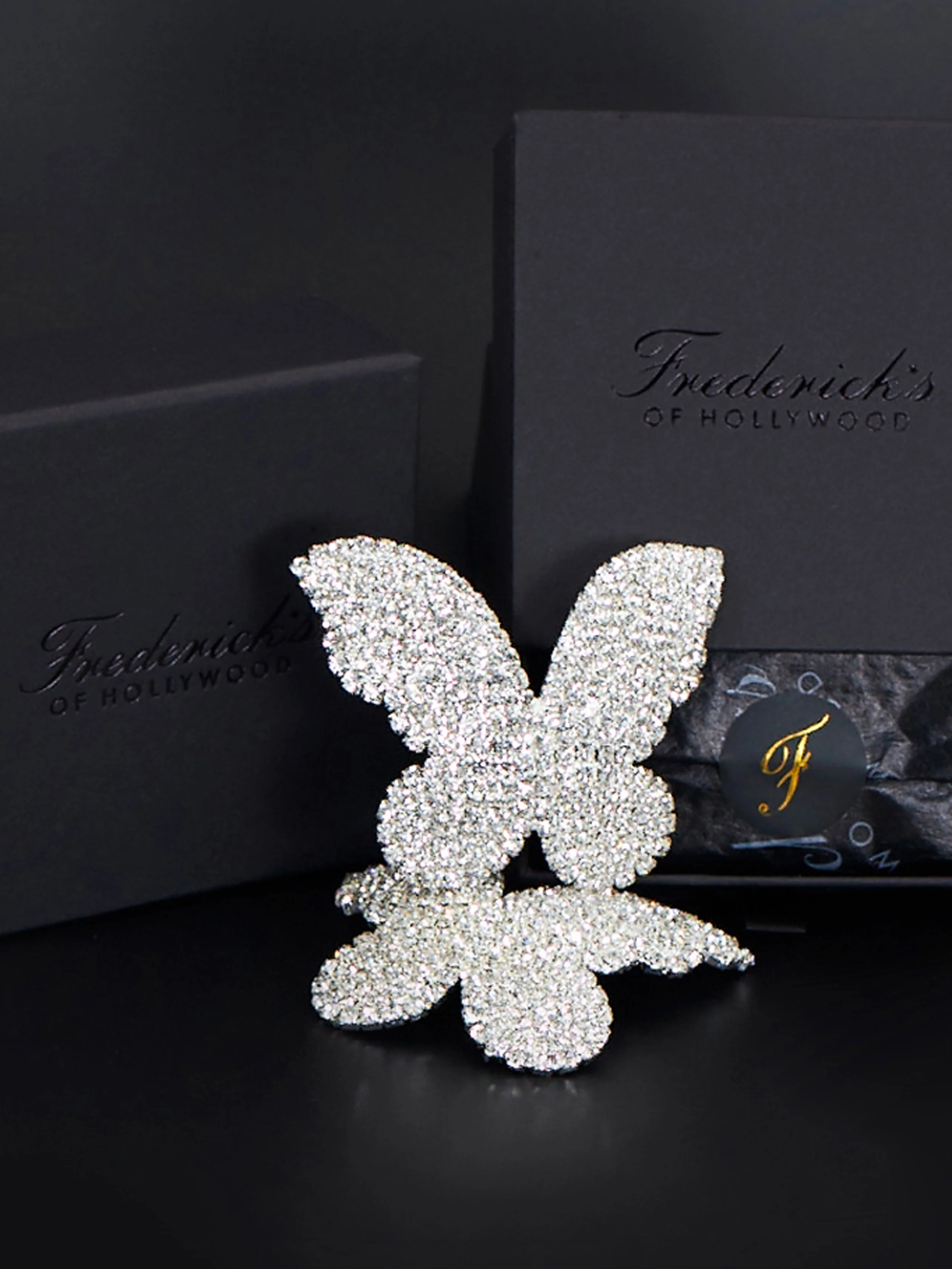 Harlow Butterfly Pasties in Silver with Rhinestones