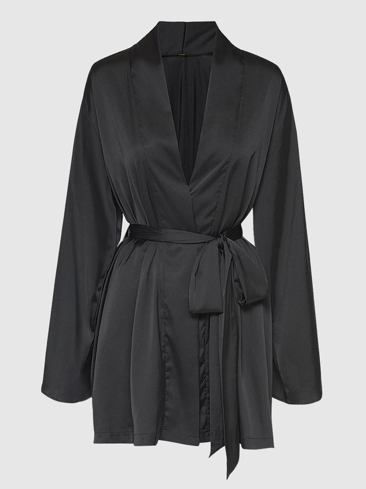Petra Satin Short Robe with Full Sleeves