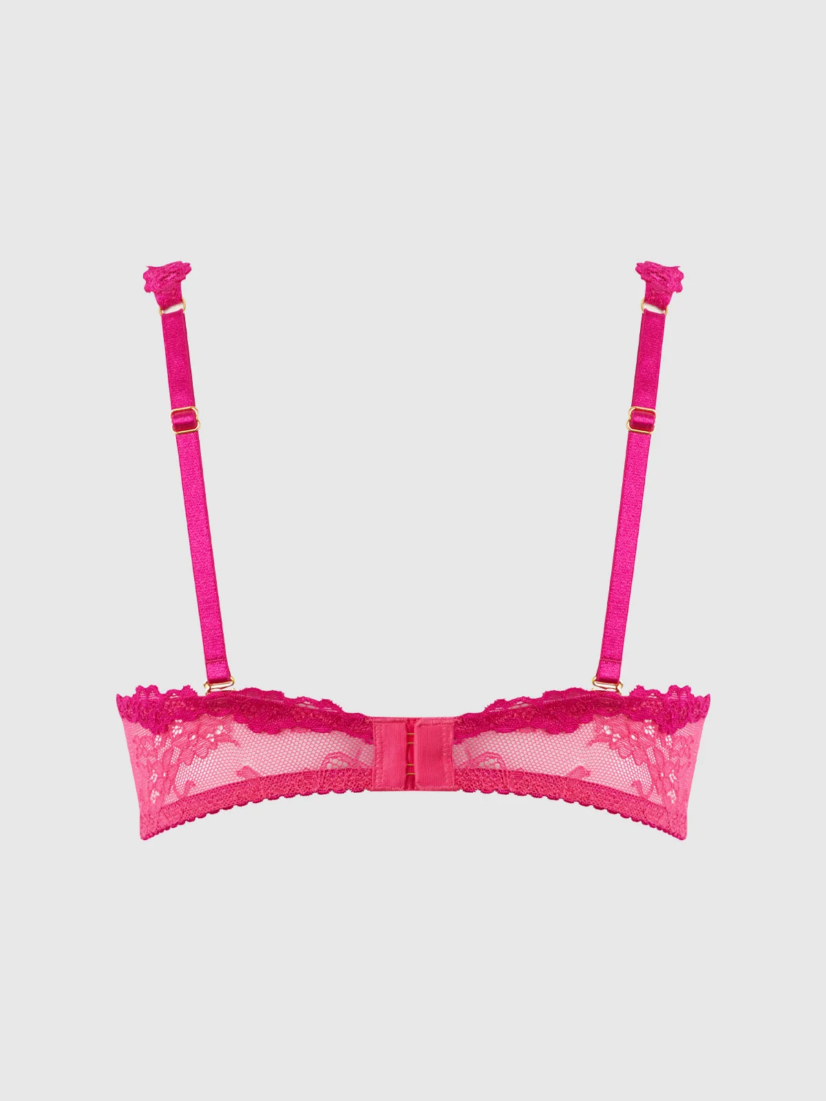 Pia Lace Push Up 半杯抹胸文胸，Purple Fuchsia