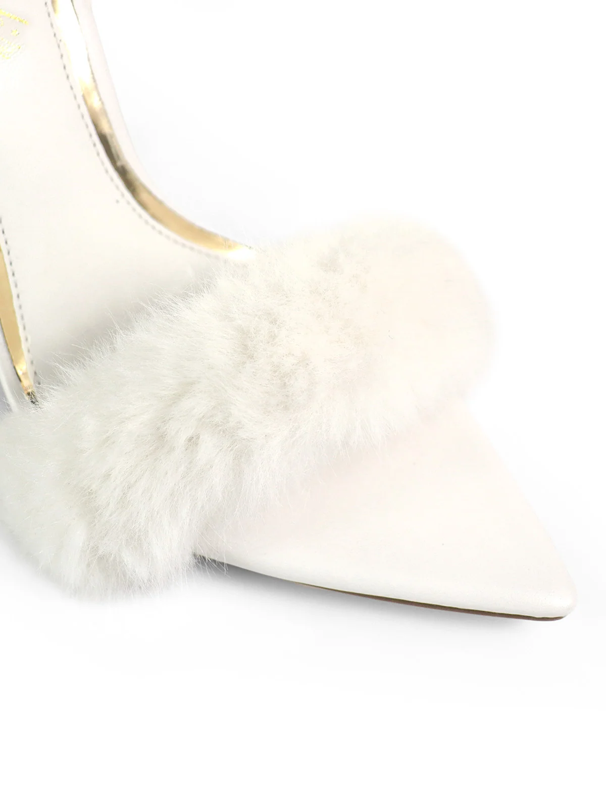 Aileen Pointed Toe Heel in White by Frederick's of Hollywood