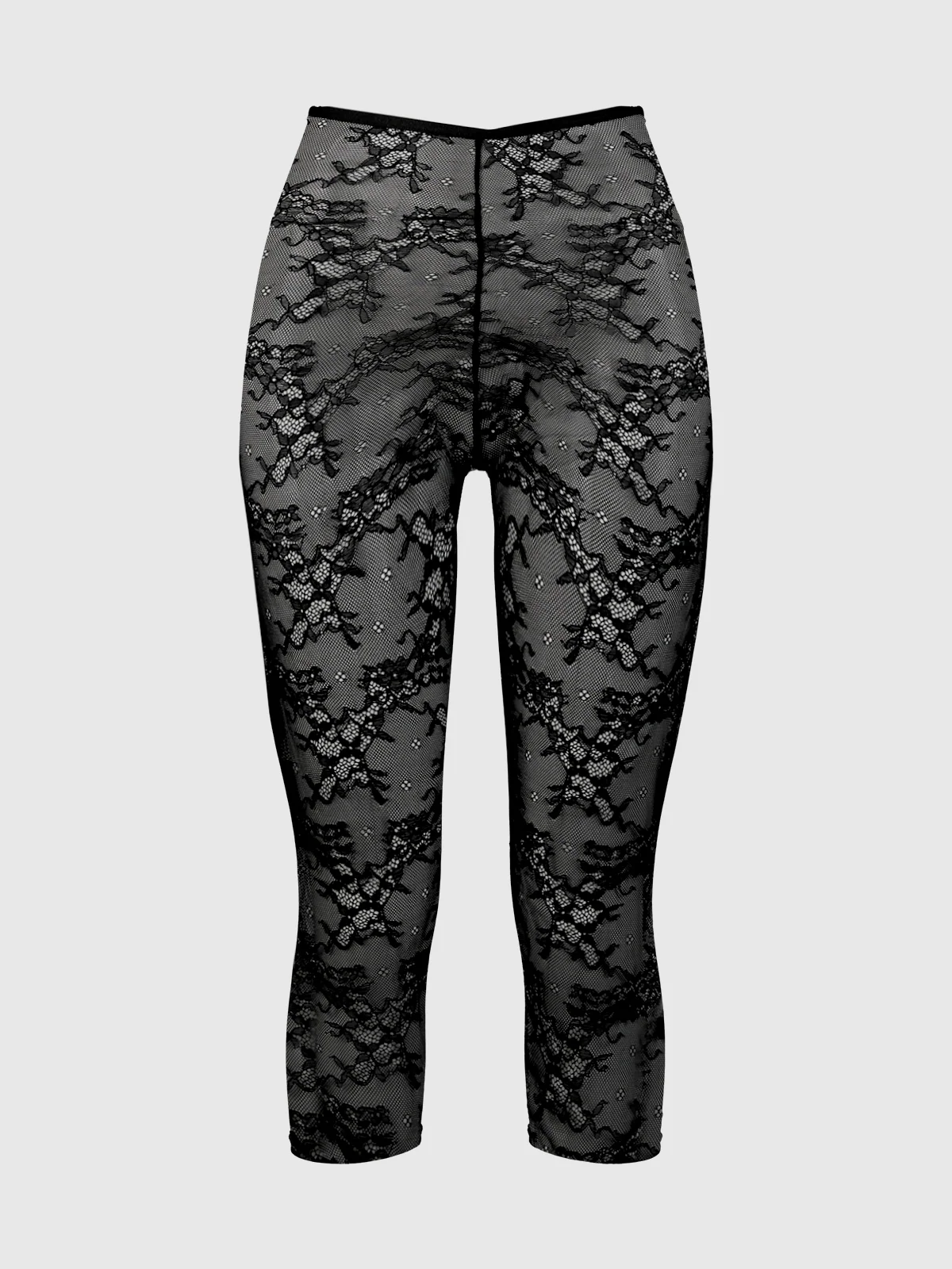 Pia Lace Capri Legging Tights for Layered Lingerie Looks