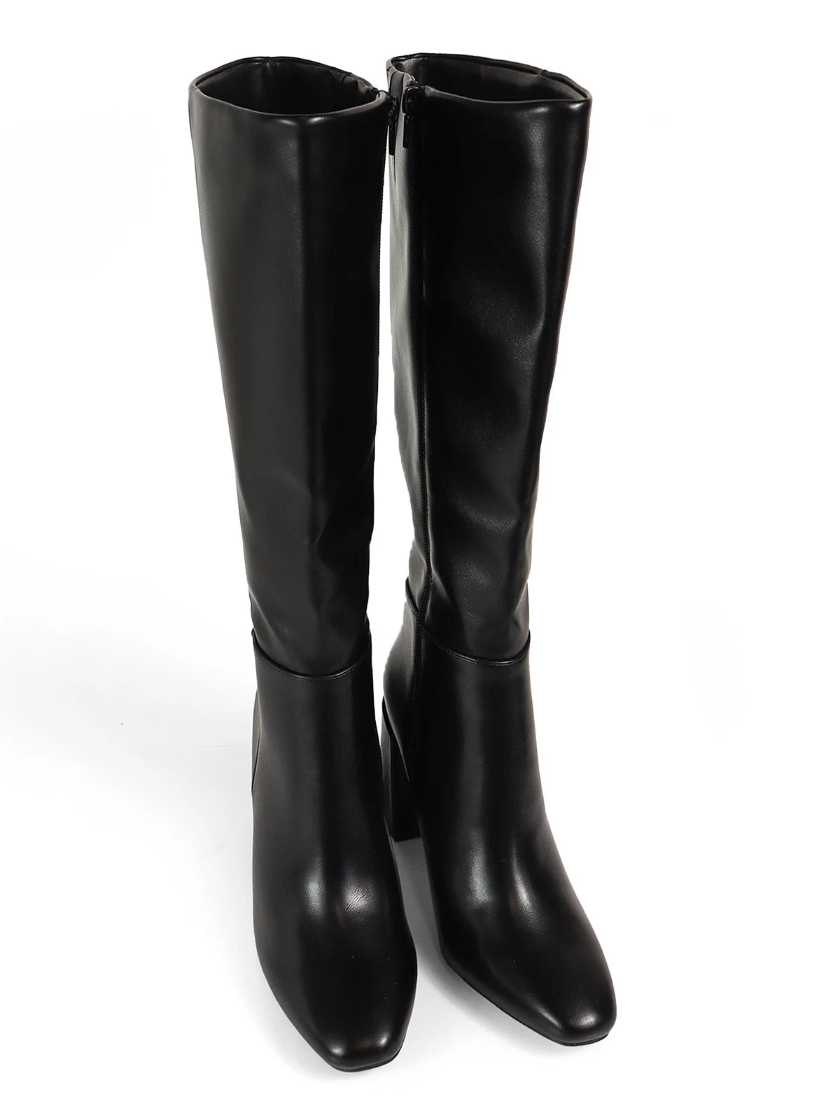 黑色 Paola Knee High Boots 日间到夜间款