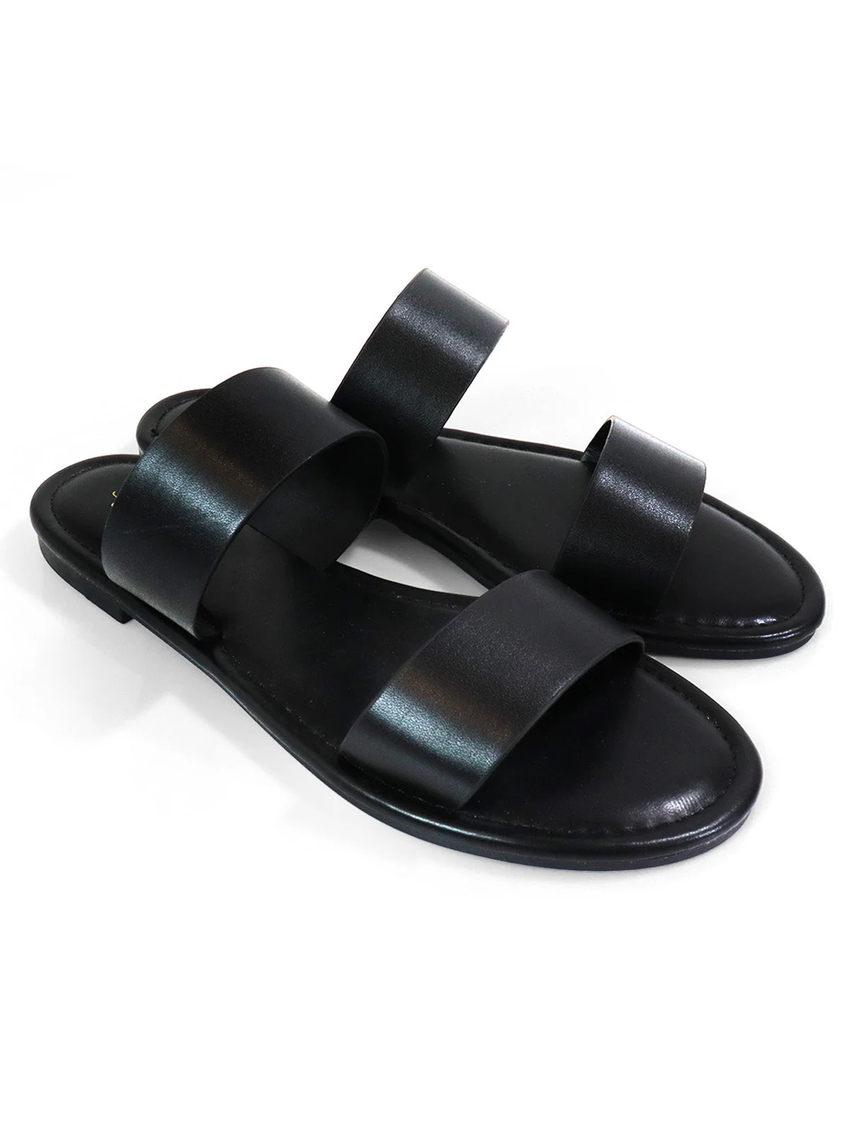 Janelle Double Band Flat Sandal by Frederick's of Hollywood