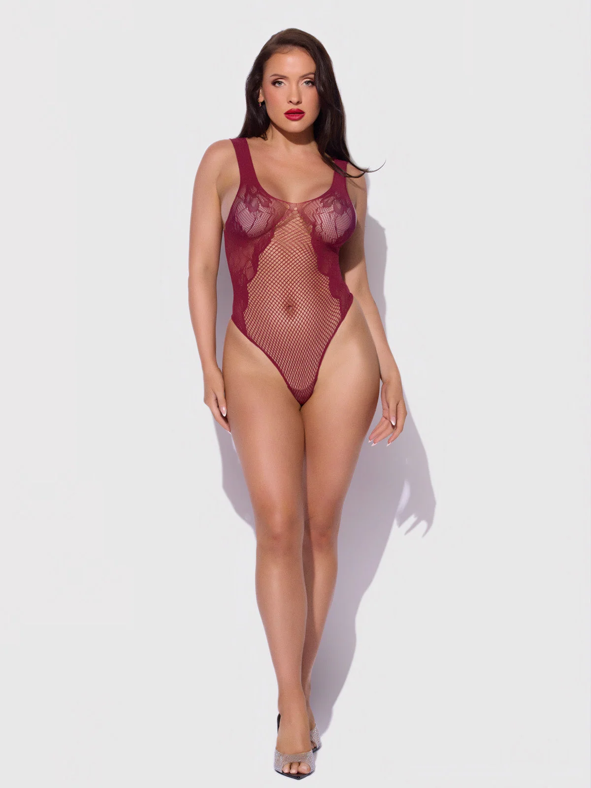 Lace & Fishnet Teddy Bodystocking