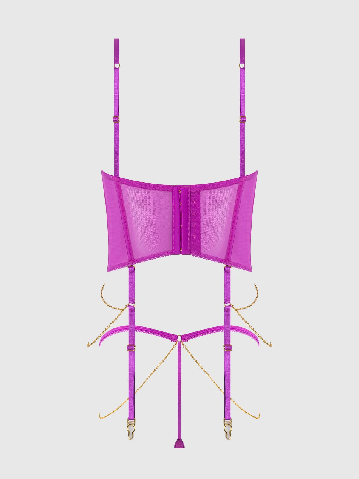 Arianna Lace & Chains Bustier for a Cinched, Sculpted Bust