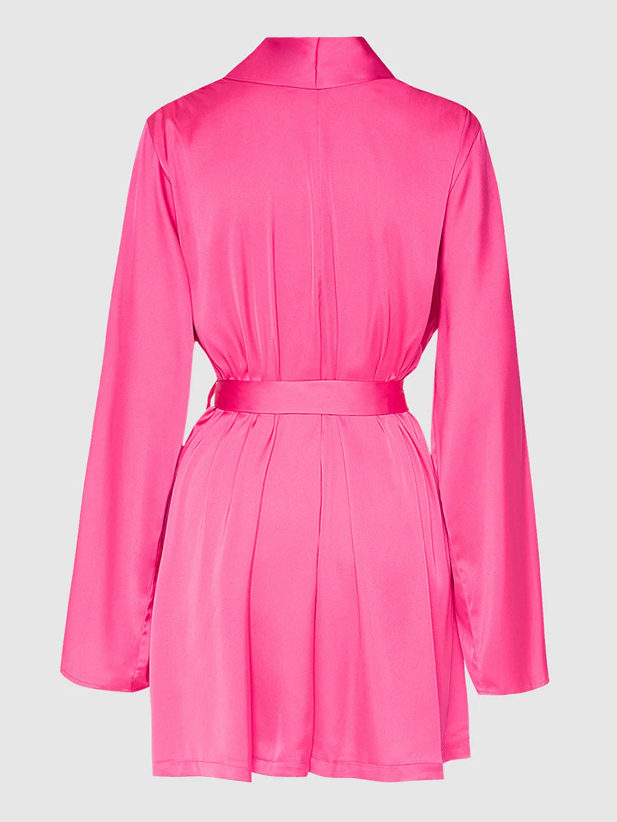 Petra Satin Short Robe in Pink Dragon by Frederick's of Hollywood