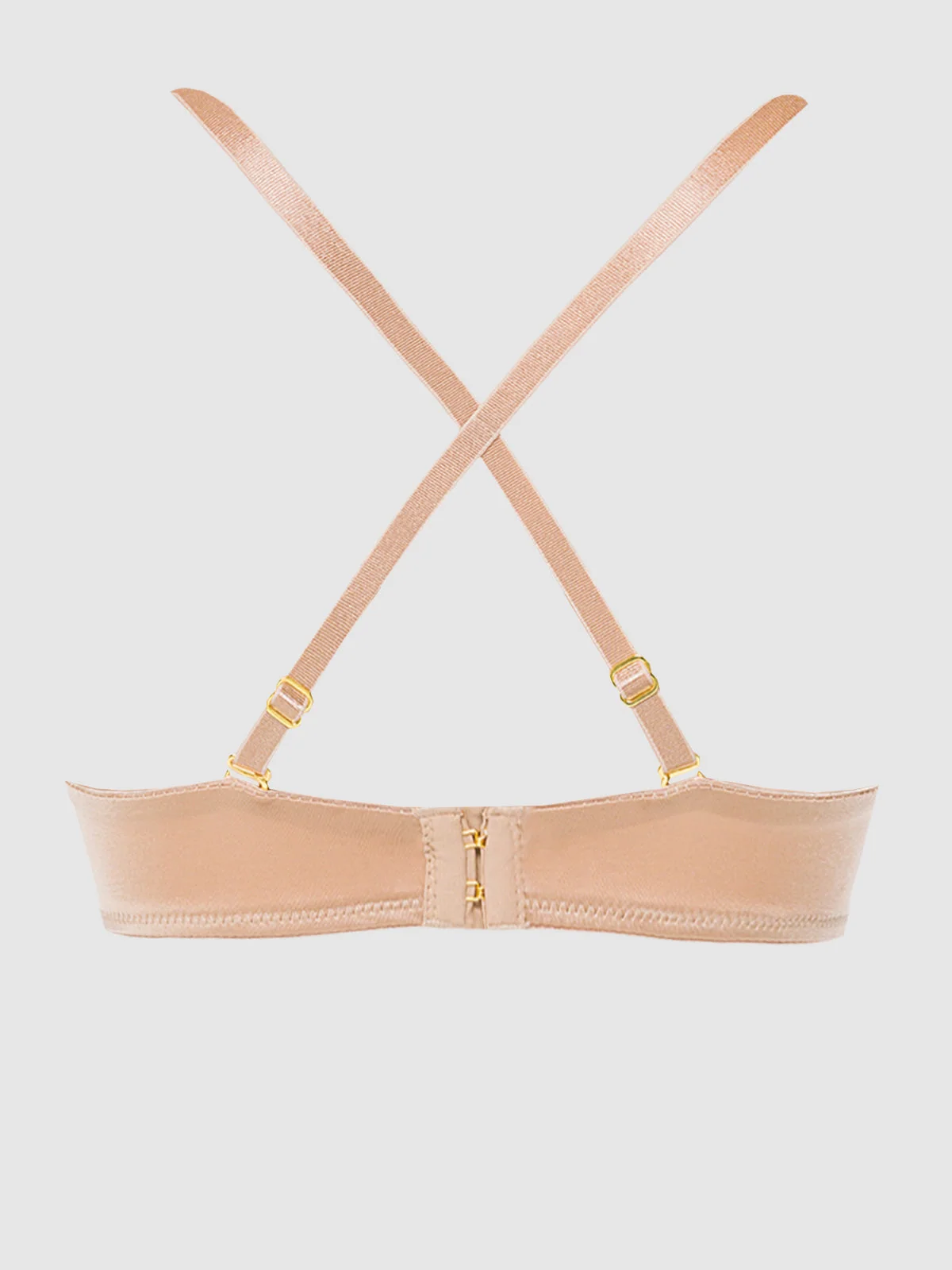 Rising Star Plunge Push Up Bra in Liquid Satin Sirocco