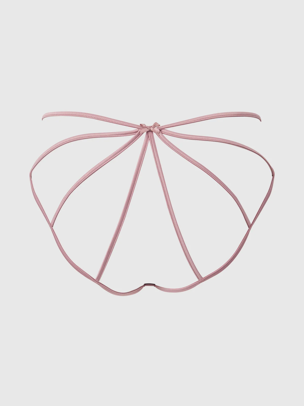 Petra Satin Caged Backless Hipster in Mauve
