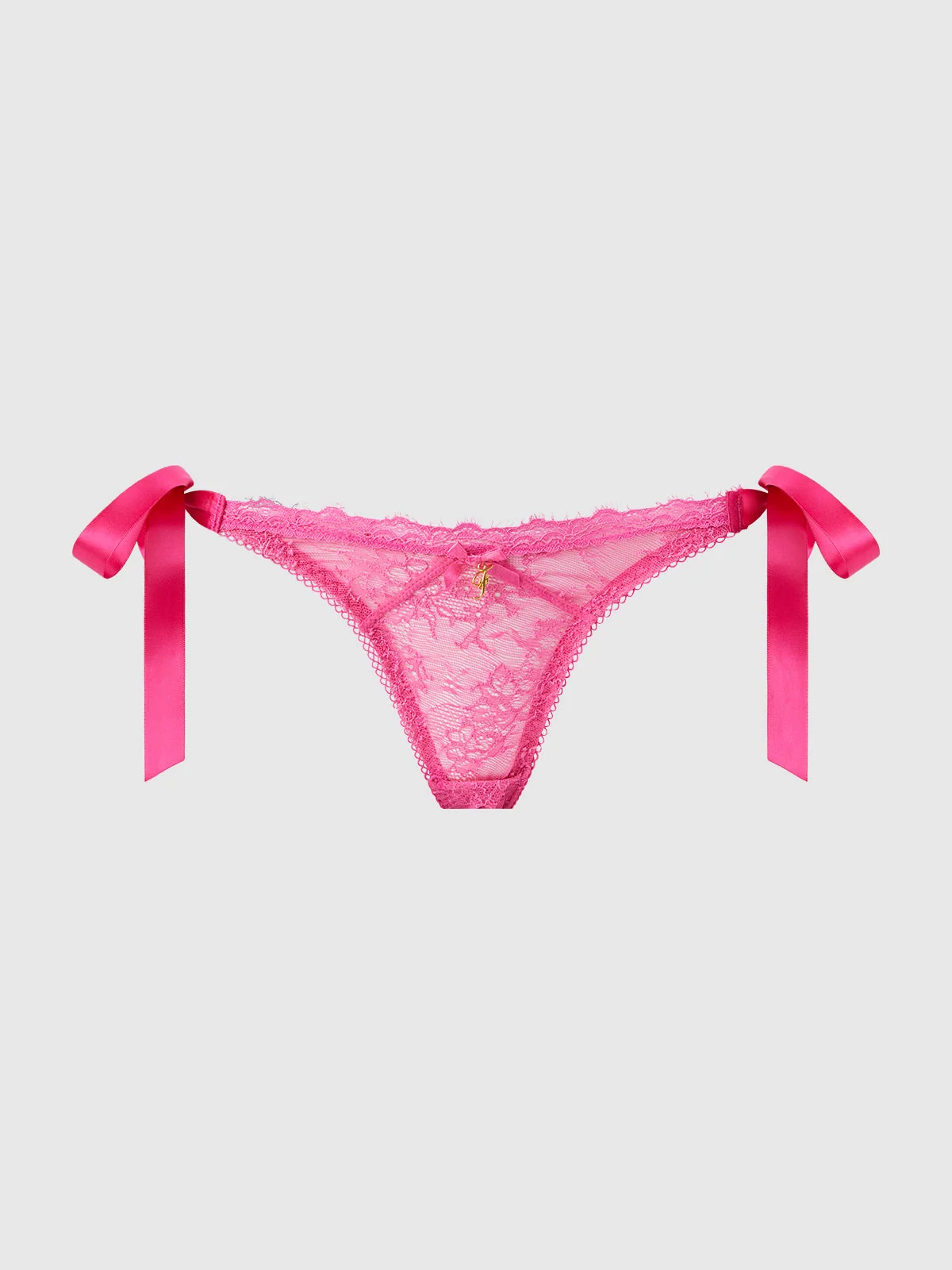 Chiara Lace Drop Off Tie Side Bikini in Pink Dragon