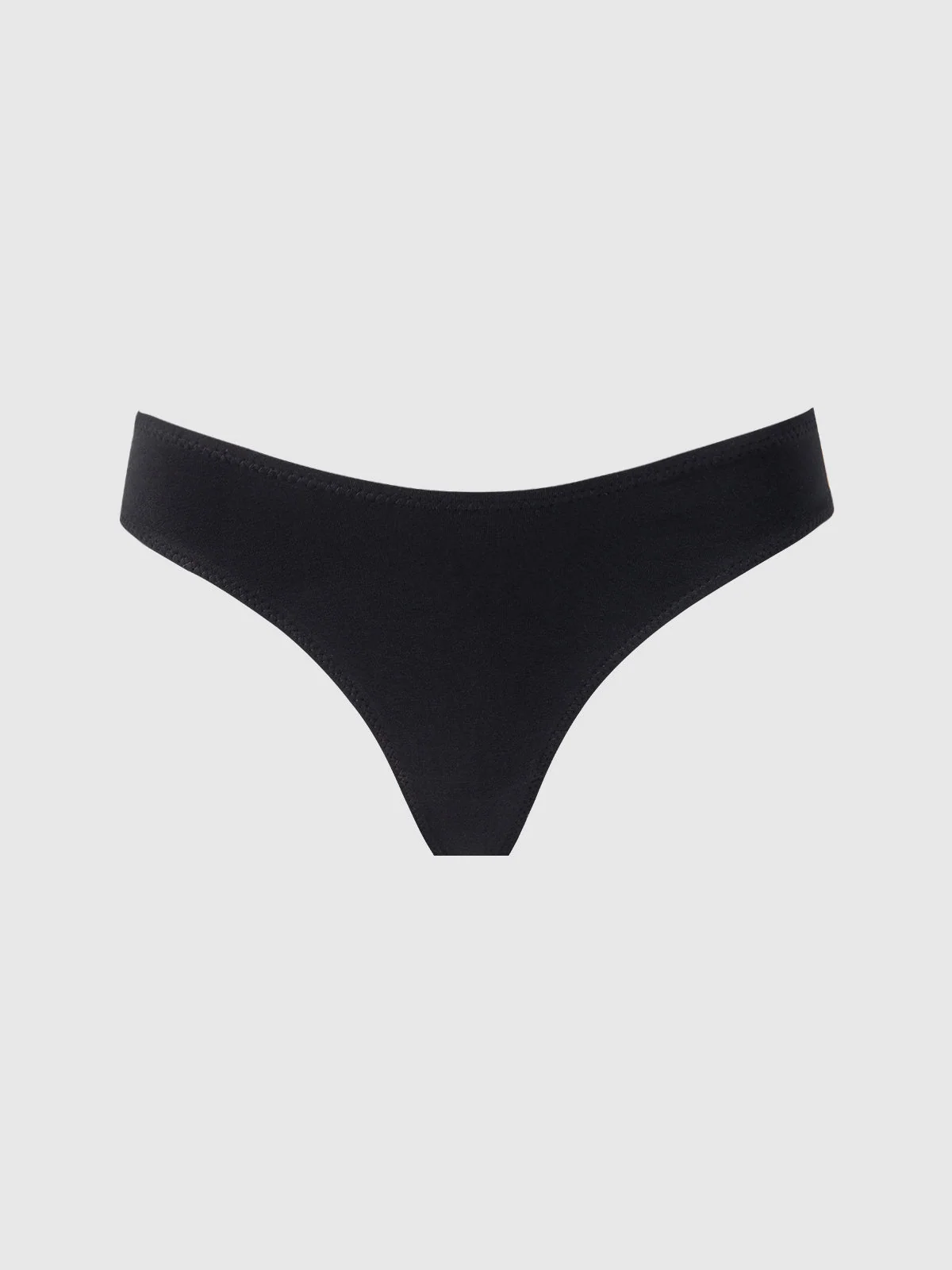Bailey Stretch Cotton Tanga in Black