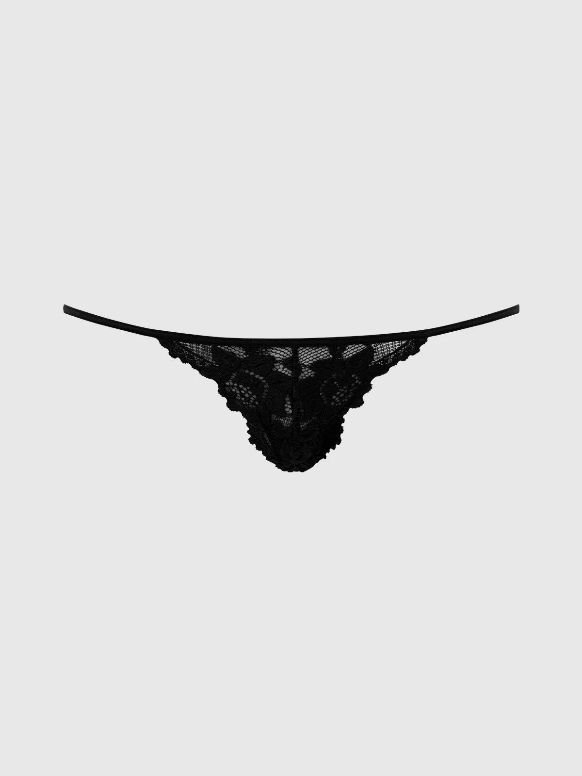 Jessica Lace Mini G-String in Black for Effortless Mood Setting