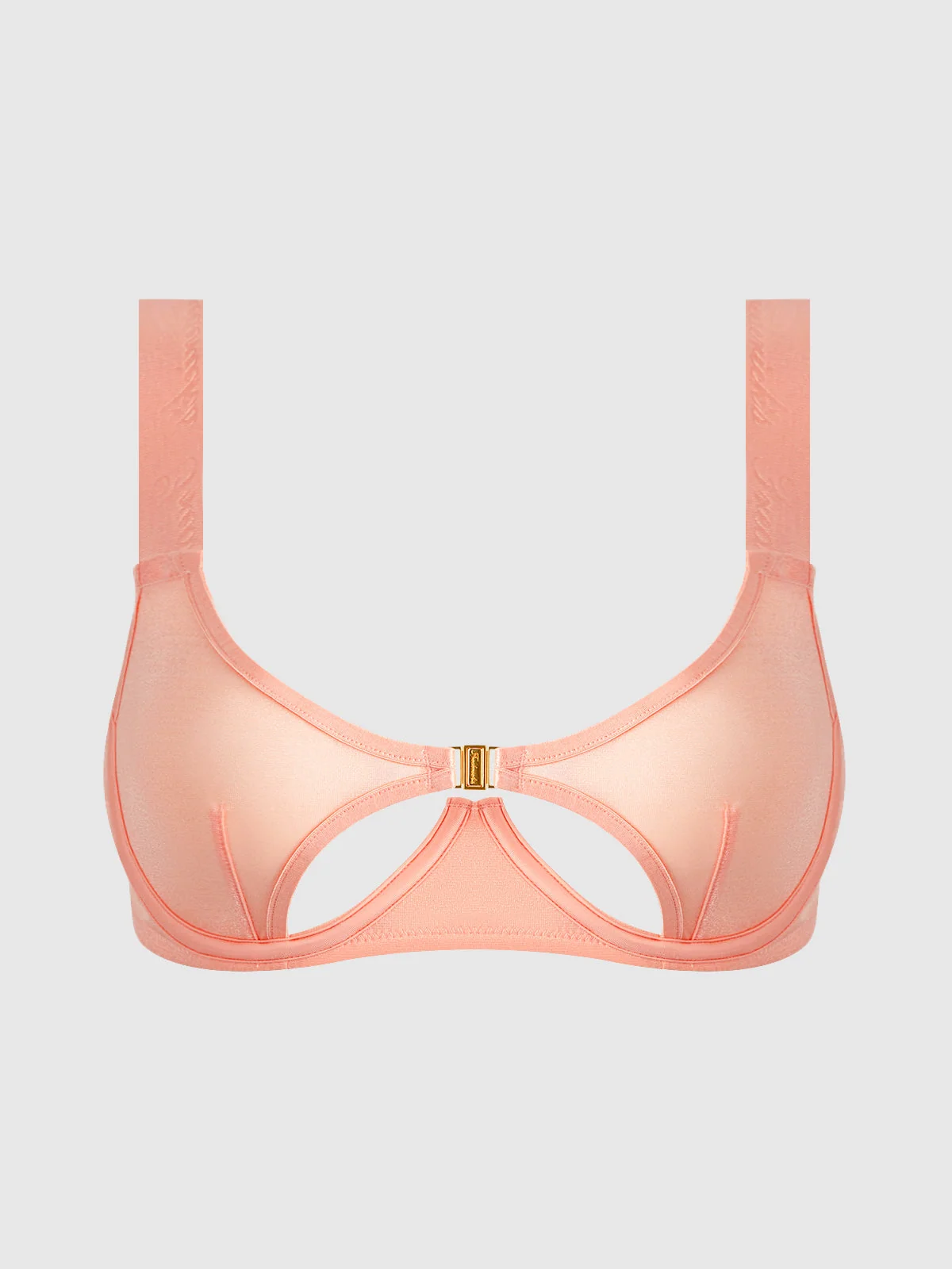 Pia Unlined Cutout Mesh Bra With a Vintage Balconette Feel