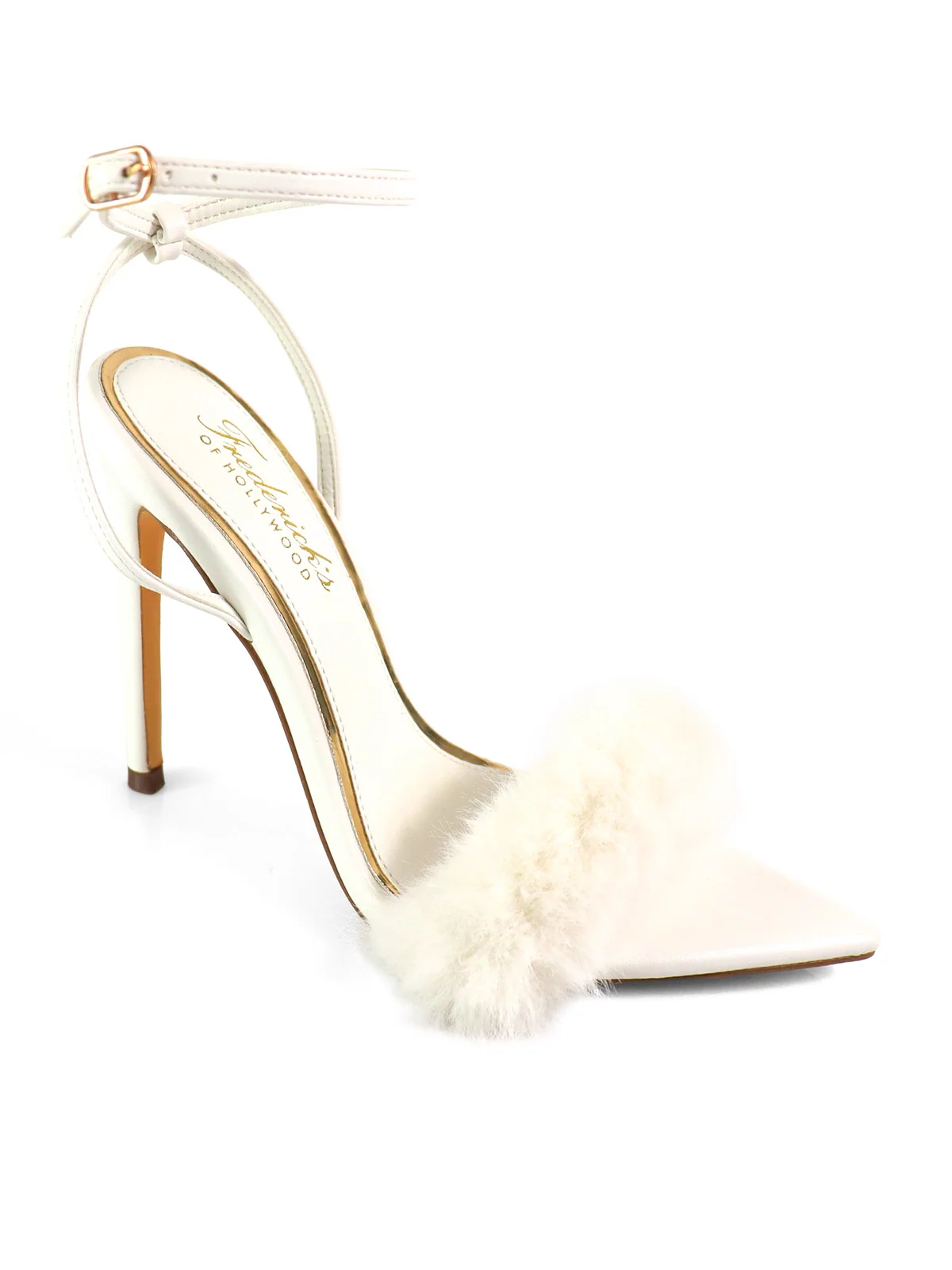 Aileen Pointed Toe Heel in White by Frederick's of Hollywood