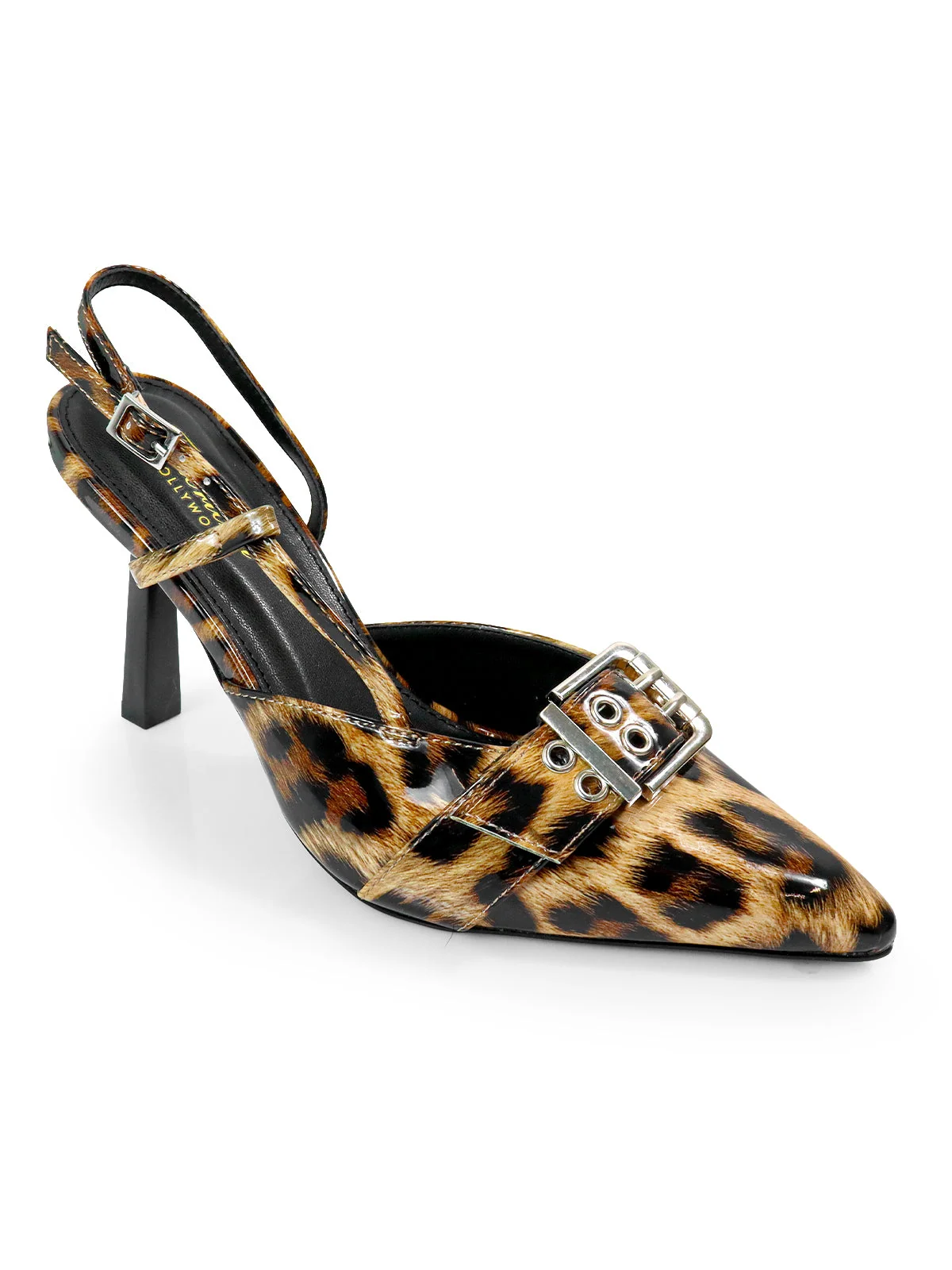 Liya Slingback Pointed-Toe Heel in Leopard