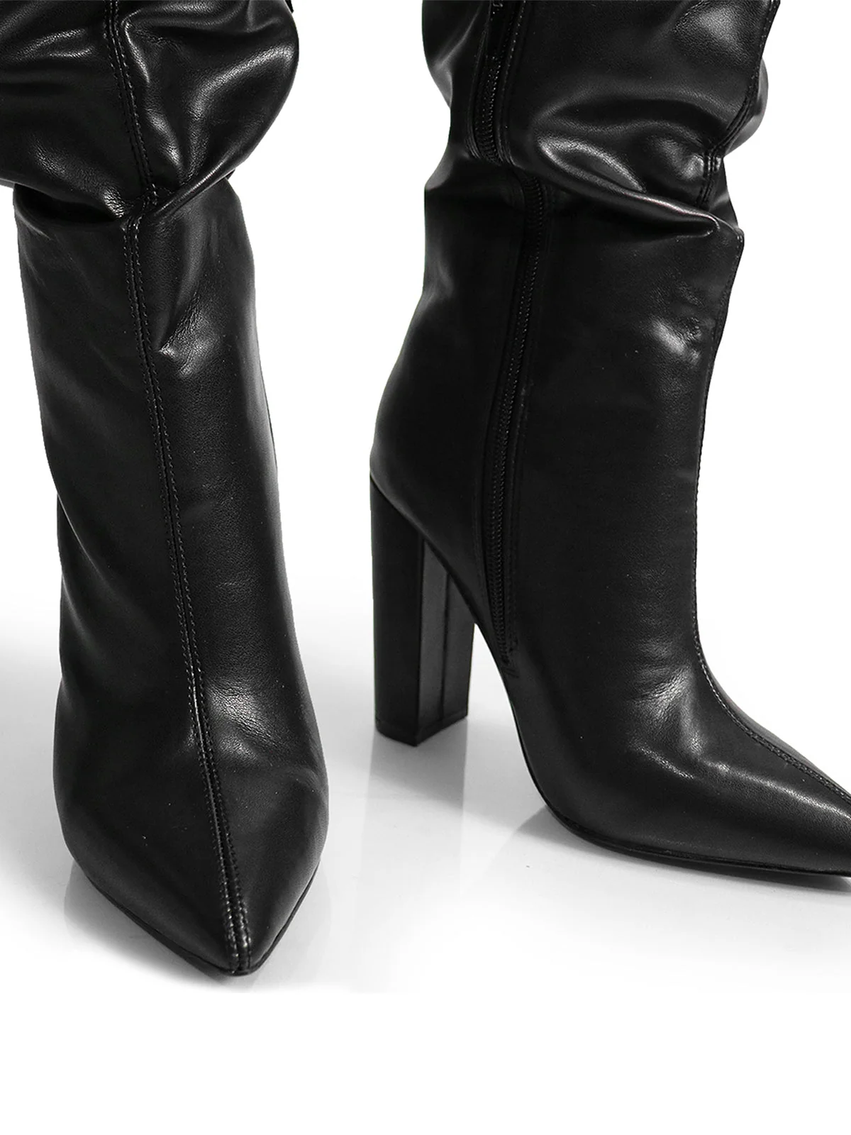 Lee Slouchy Boots in Black with a Bold Extended Silhouette