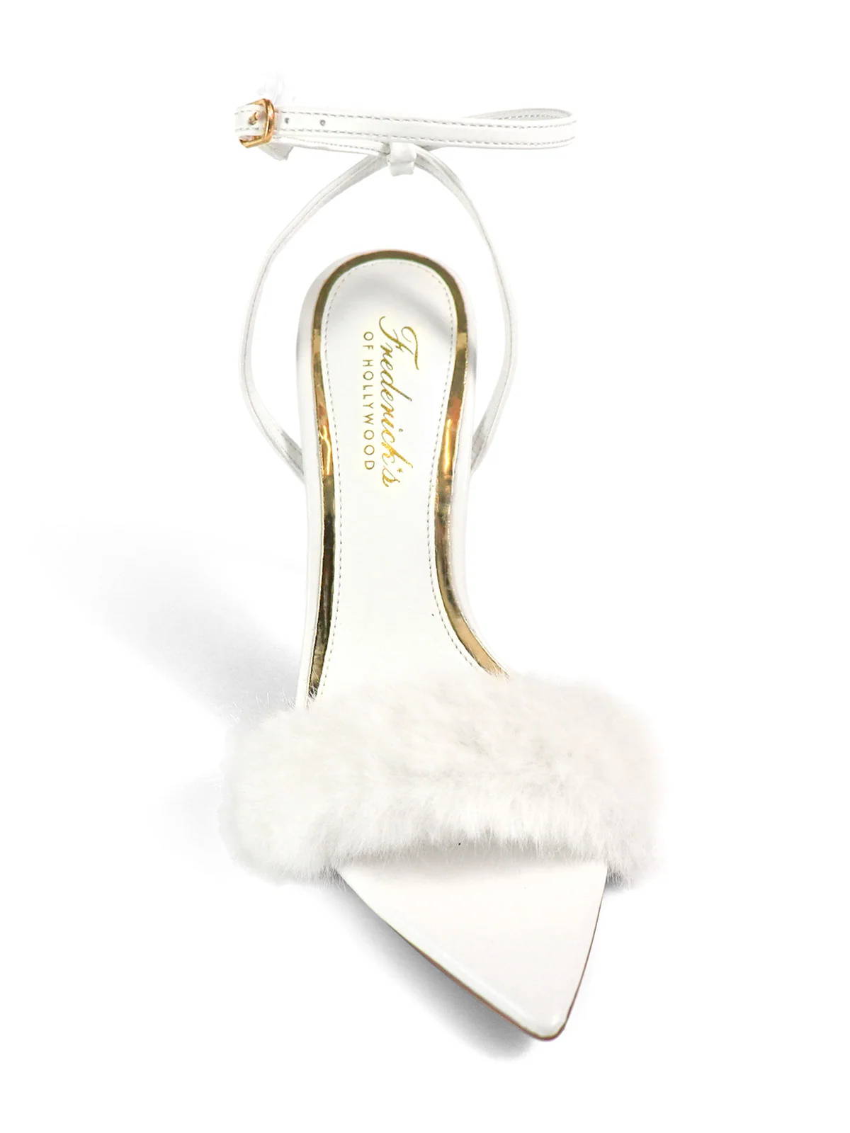 Aileen Pointed Toe Heel in White by Frederick's of Hollywood