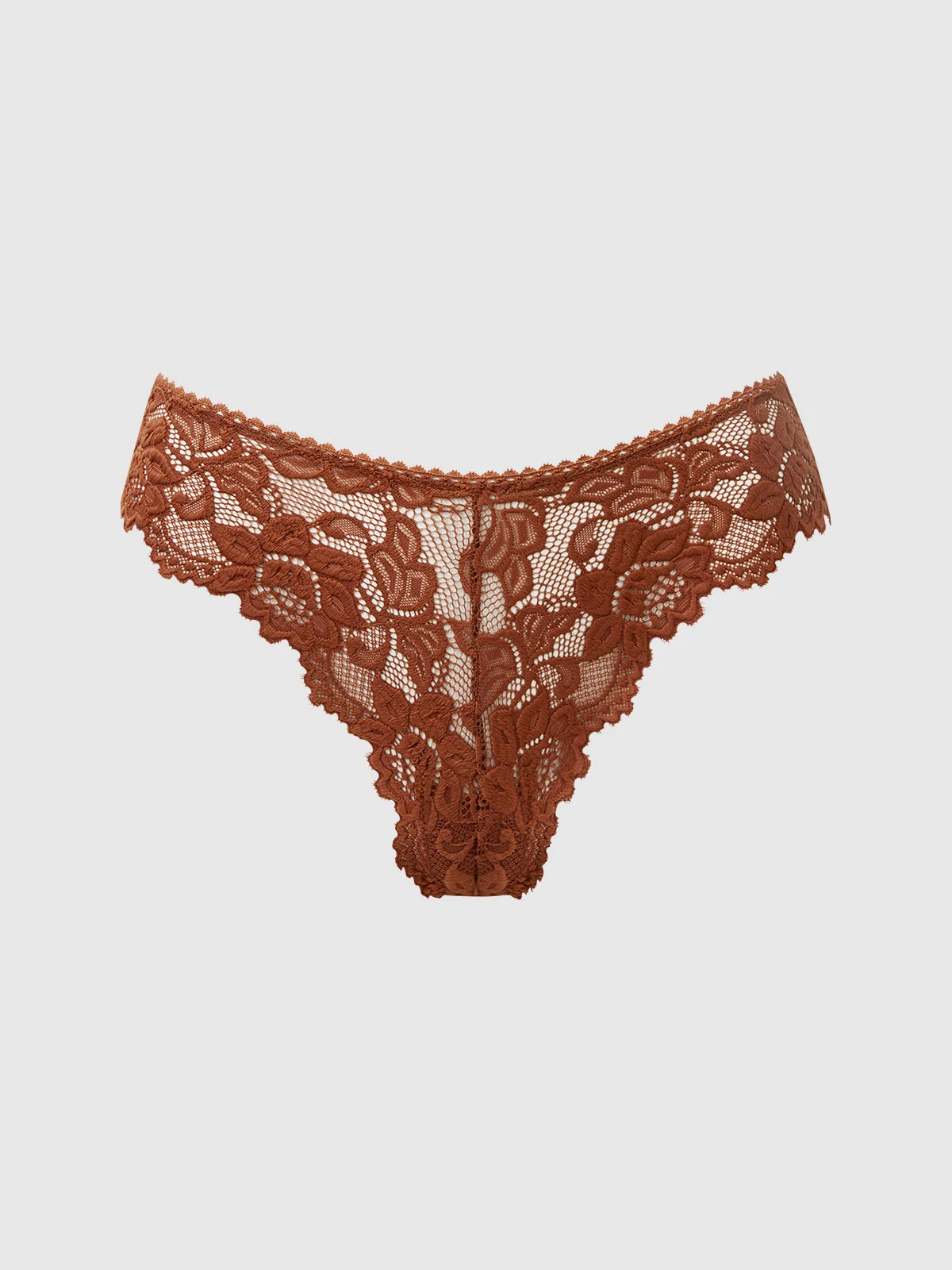 Jessica 蕾丝丁字裤 3 条装 可可色，来自 Lingerie Shop | Frederick's of Hollywood