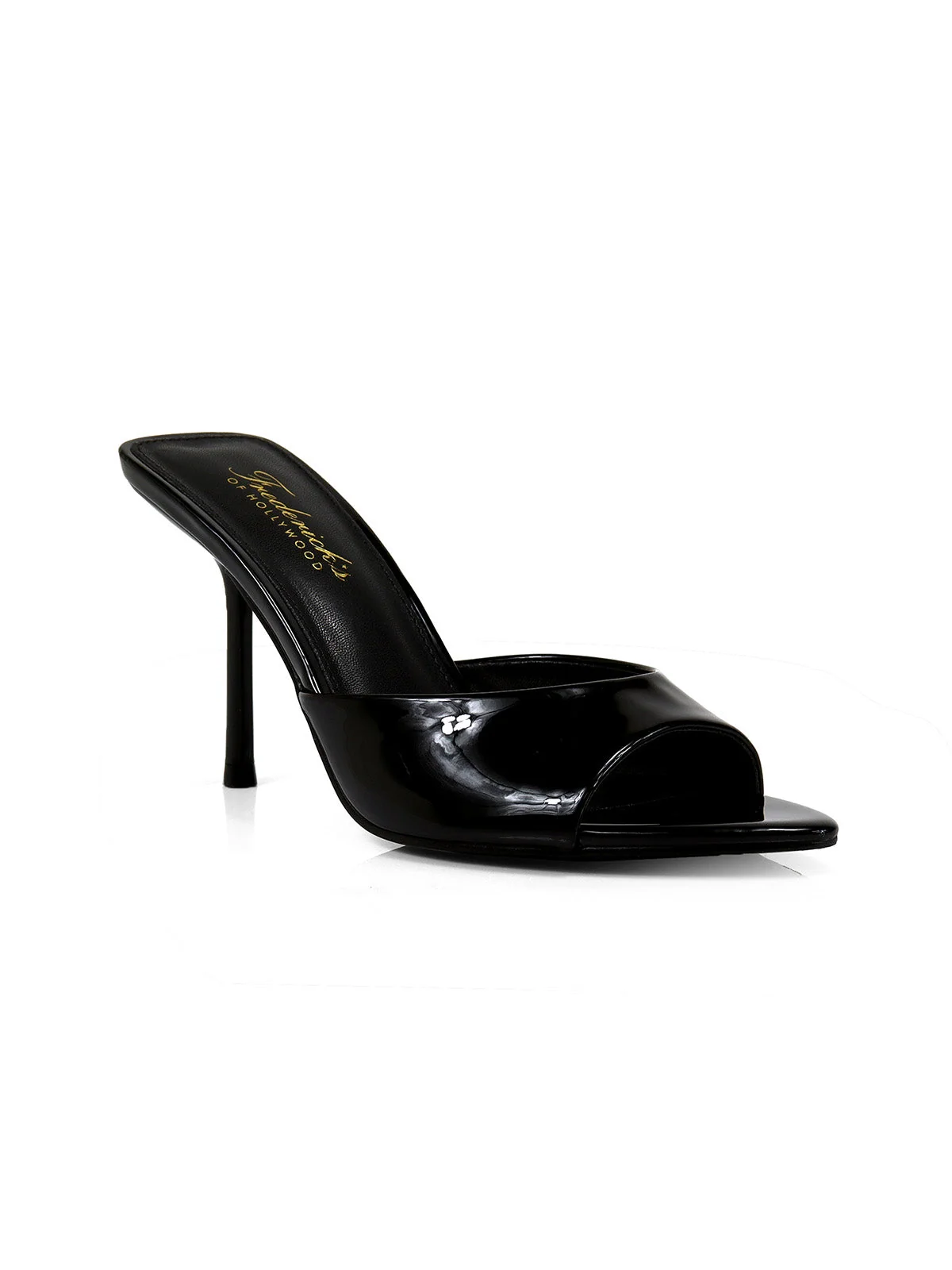 Shanya Mule Peep Toe Heels in Black