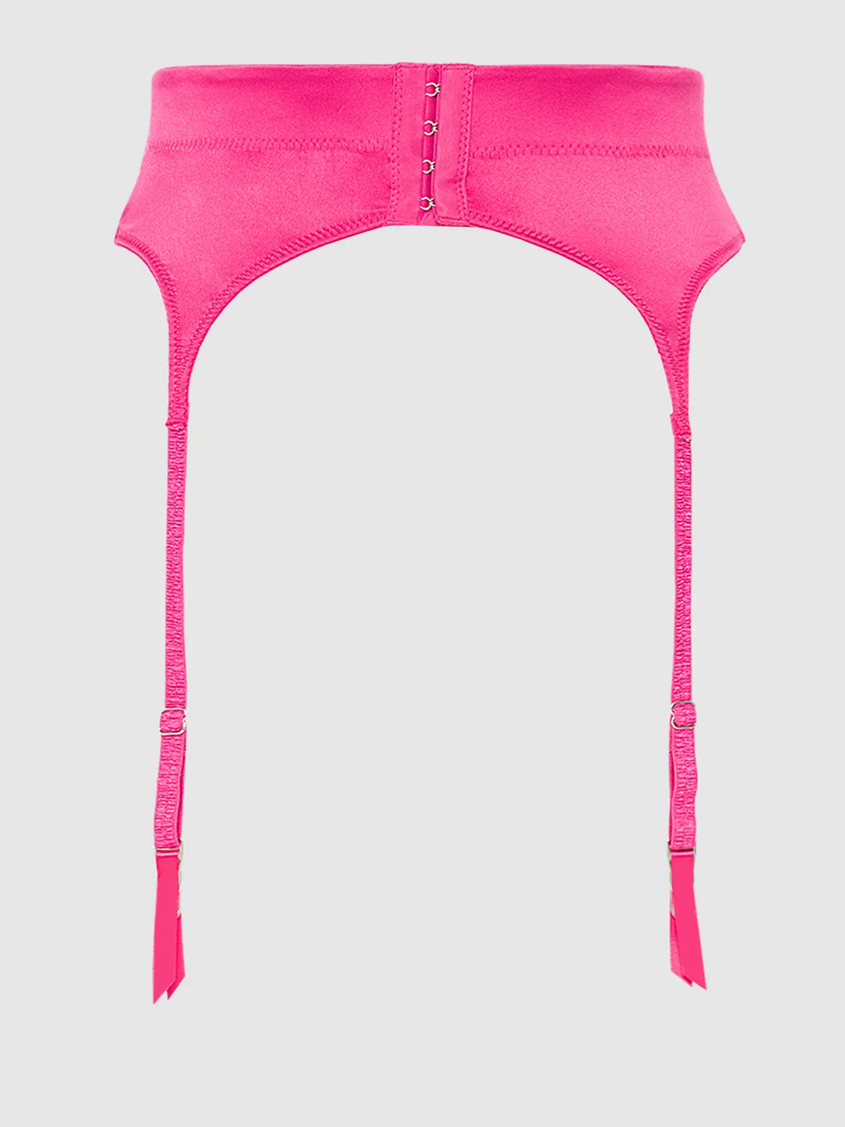 Petra Satin Garter in Pink Dragon for Adjustable Lingerie Styling