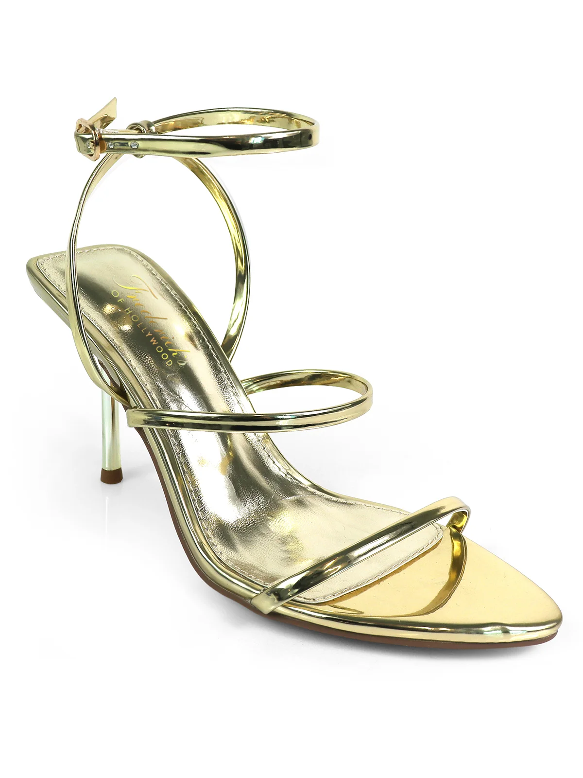 Cynthia Pointy Toe Pencil Heel in Gold
