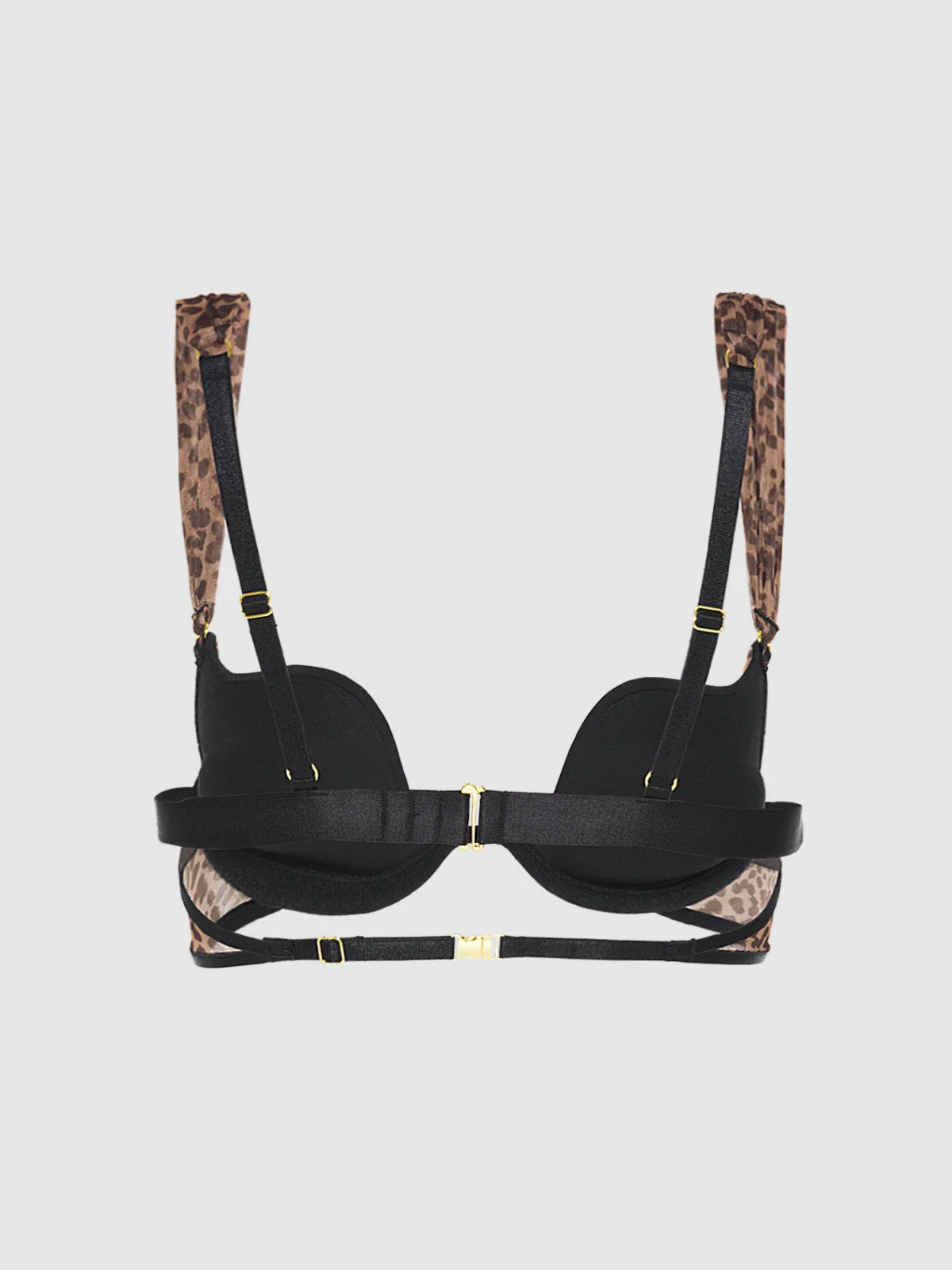 Rising Star Plunge Push Up Bra in Alanza Leopard Mesh