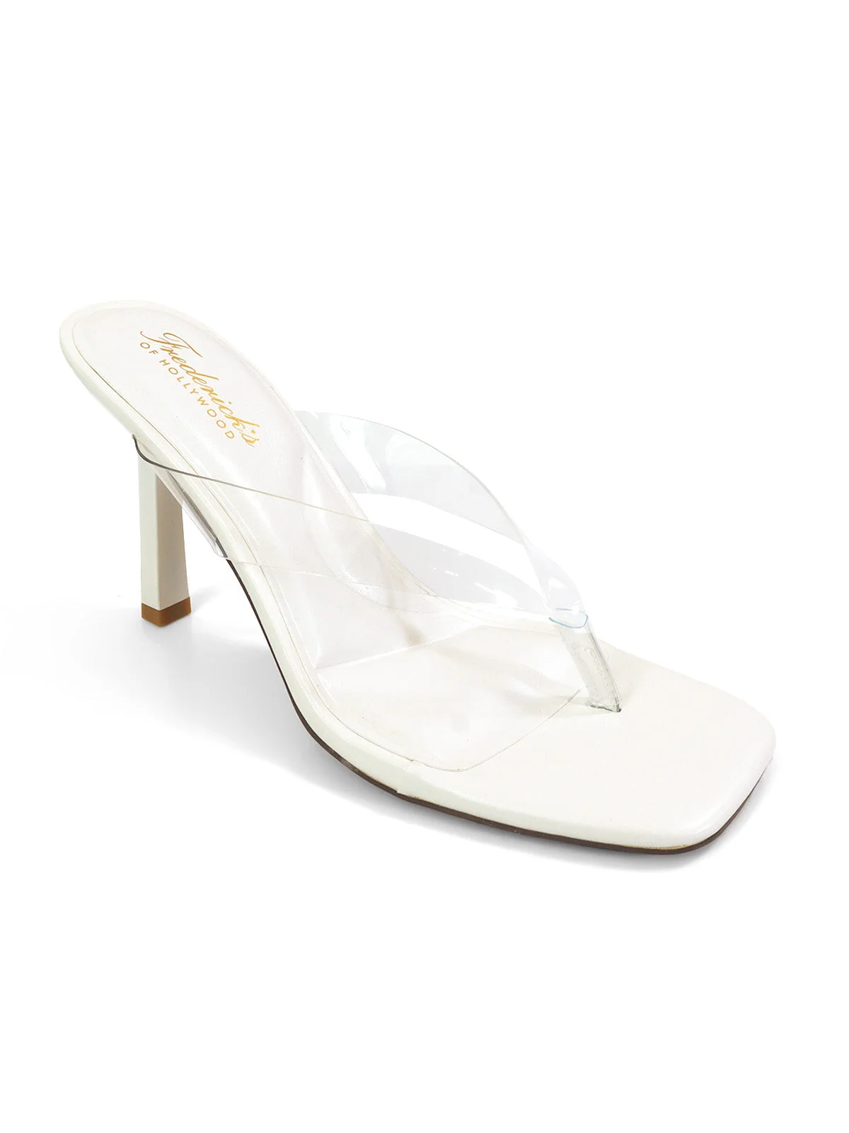 Annabelle Clear Strap Thong Sandal in White