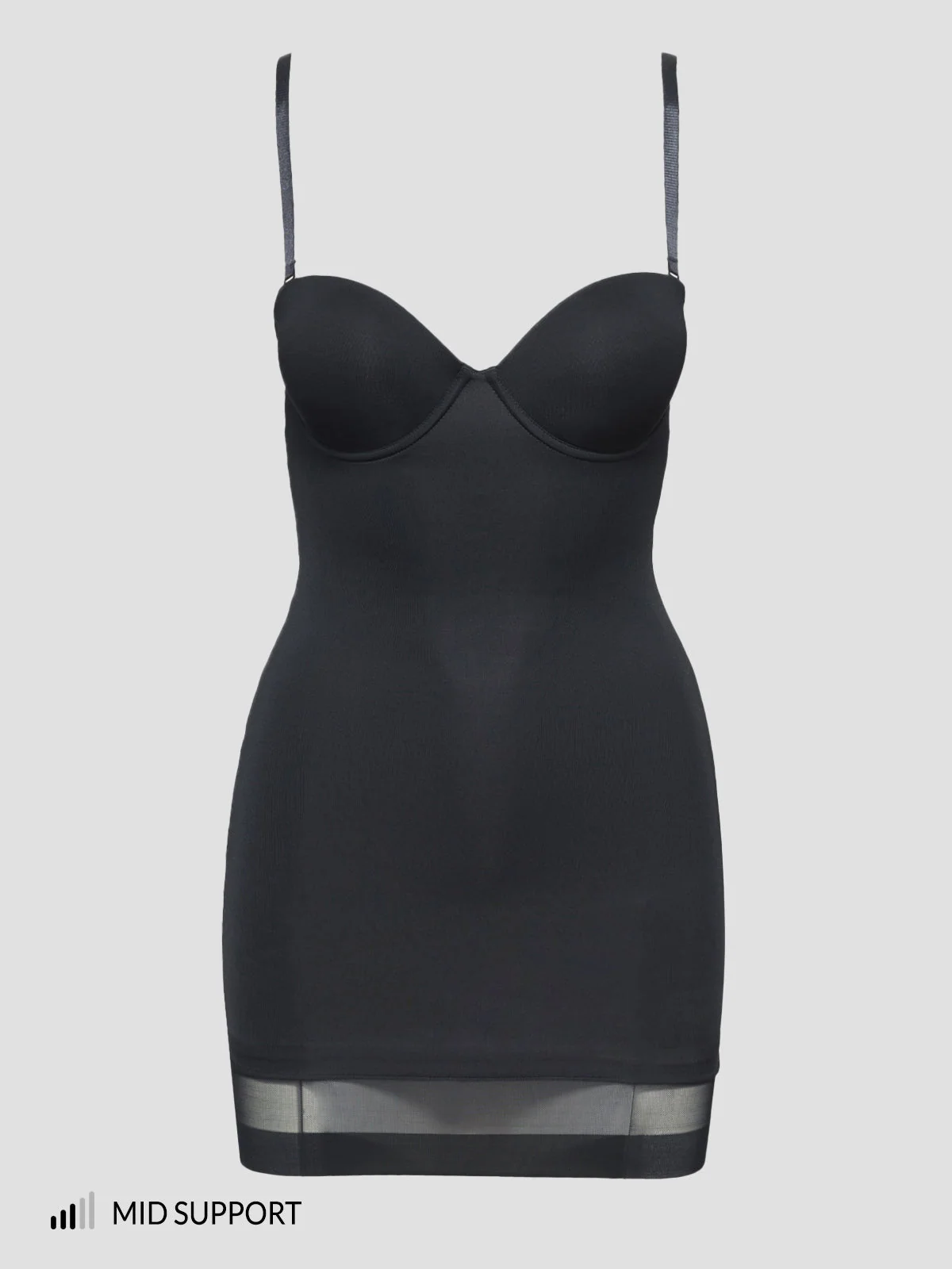 Hollywood Shape Chemise Shaping Slip Dress in Black