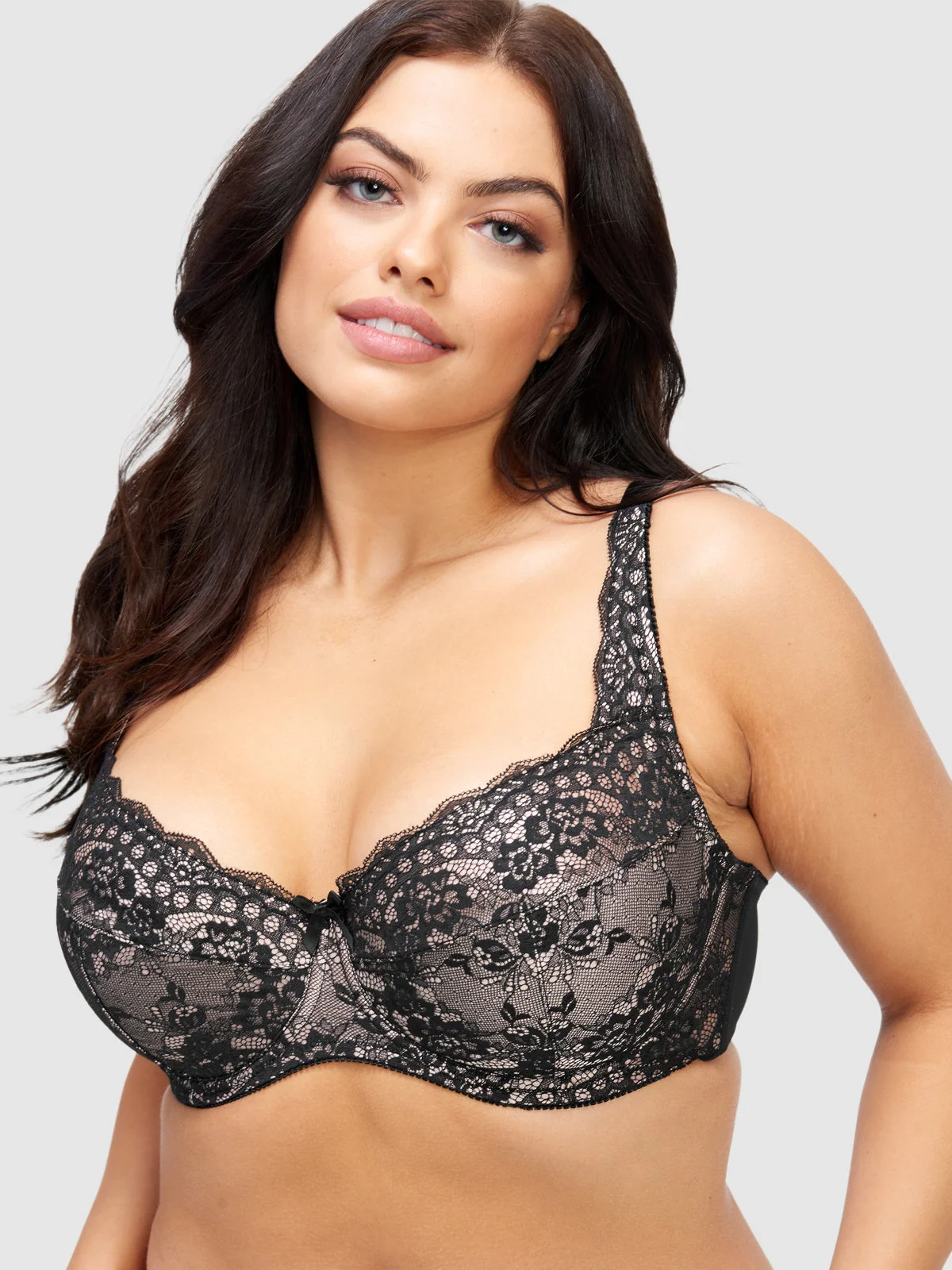 Voluptuous Full Figure Push Up Bra in Contrasting Colors