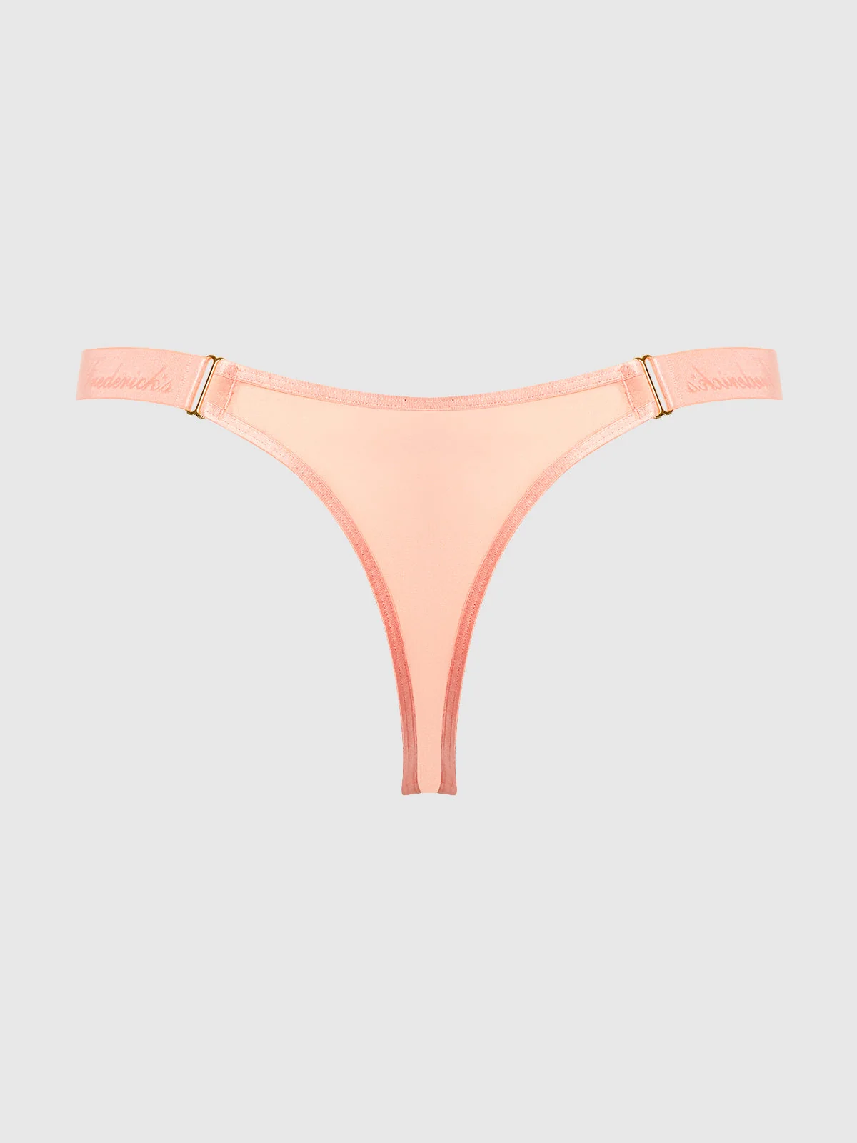 Pia Elastic Side Mesh Thong in Peach Please